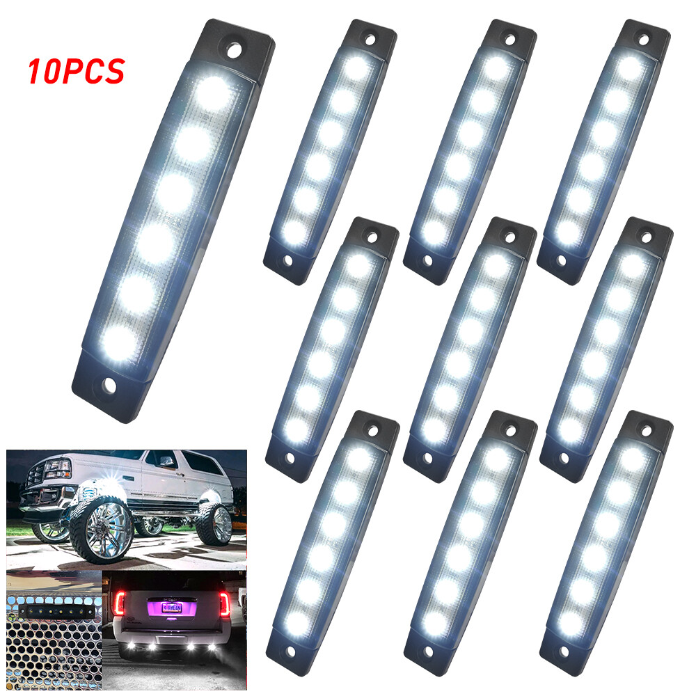 10*Smoke White LED Rock Lights For Jeep Offroad Truck Underbody Wheel Well Light
