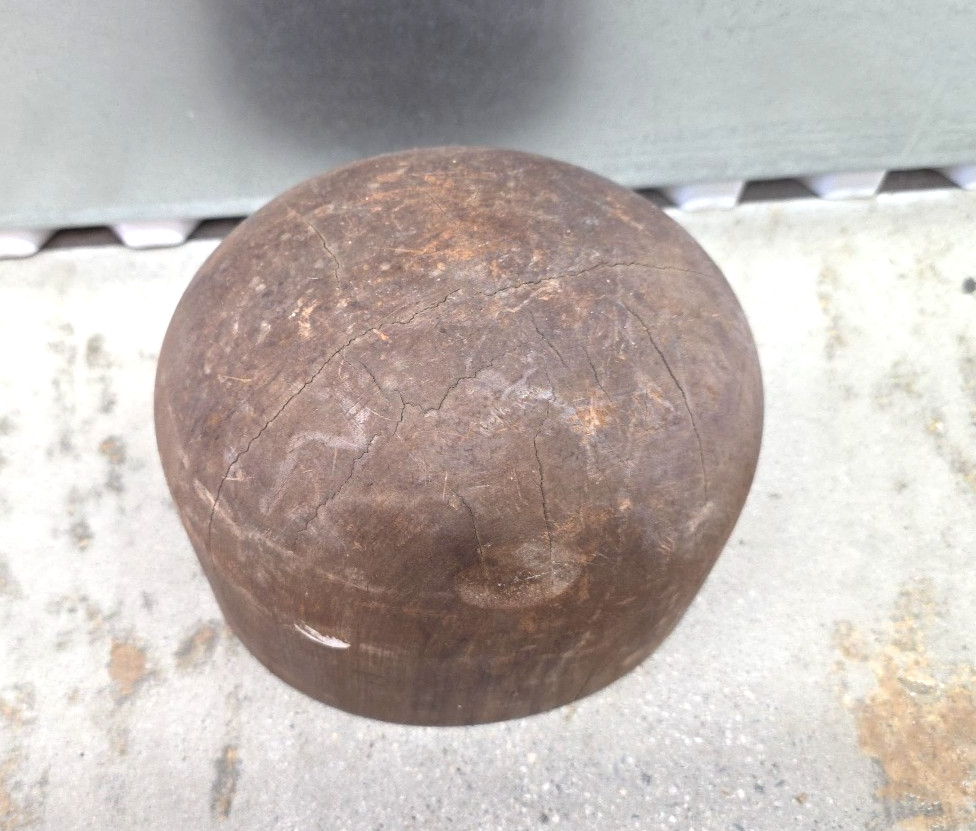 Antique Eastern Woolen Co Omaha, NE Hat Stand Milliner's Block Mold Wooden