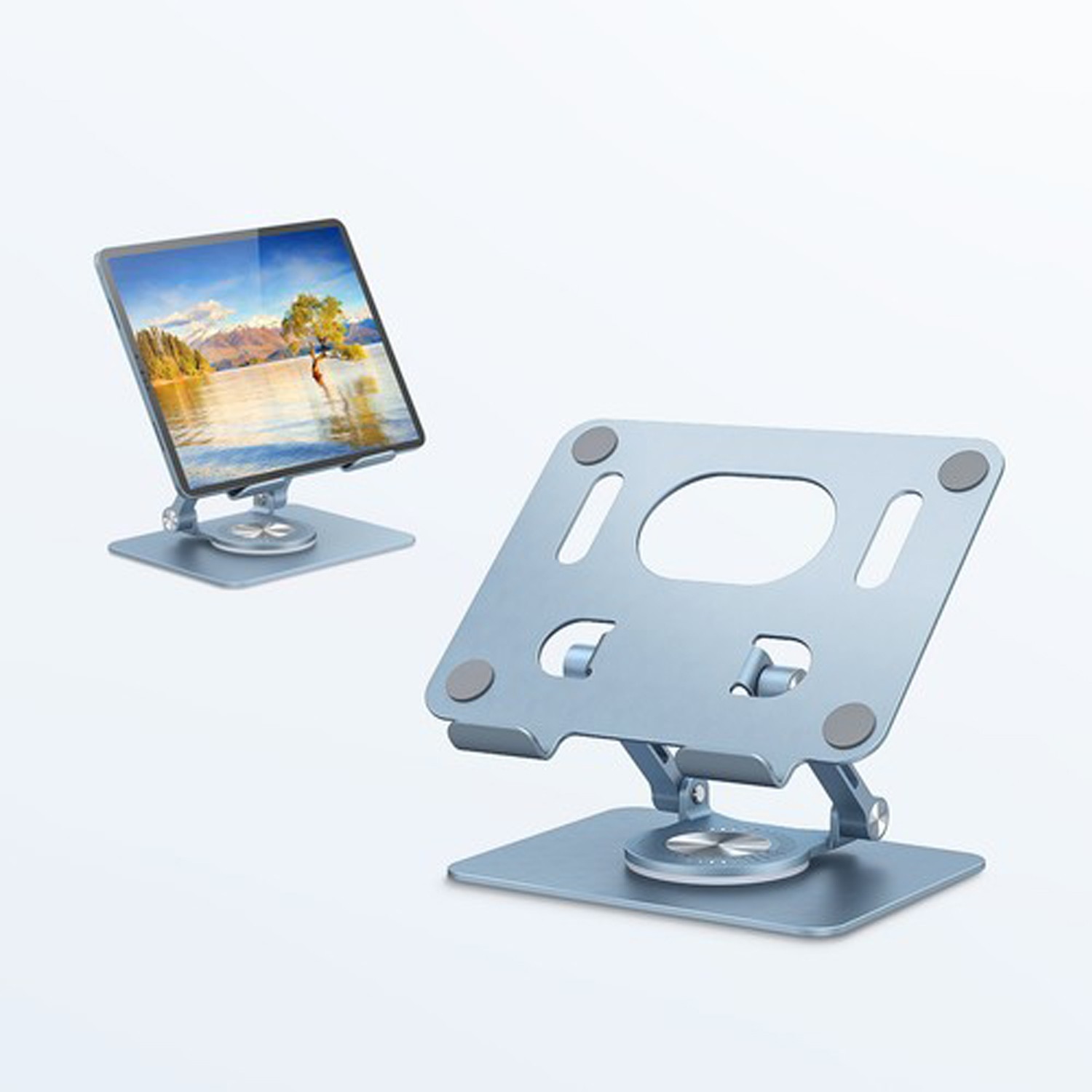 Portable Stand Ergonomic Metal Aluminum Adjustable Tablet Phone Holder Foldable
