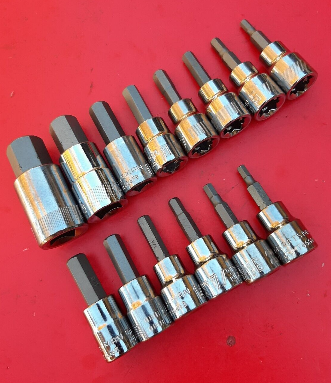 NEW CRAFTSMAN 14 Piece SAE METRIC Hex Allen Key Bit Socket Driver Set