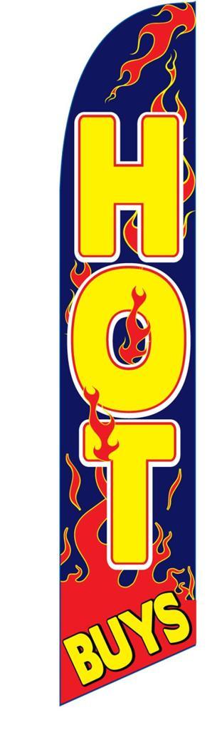 Hot Buys 12ft Feather Banner Swooper Flag - FLAG ONLY