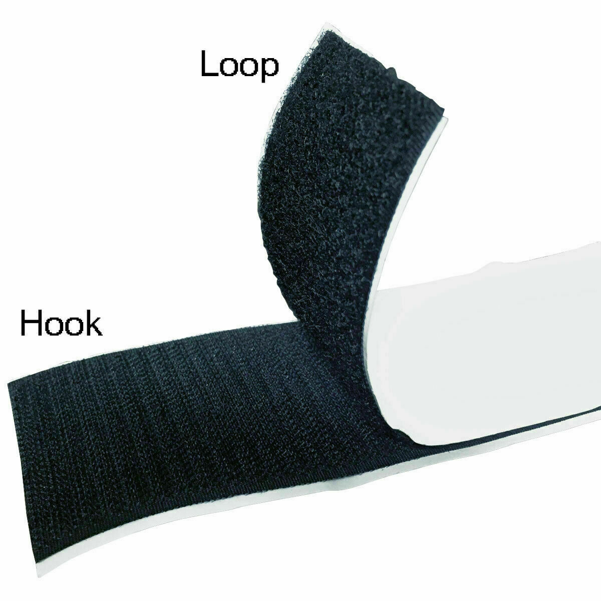 Hook and Loop Sticky Adhesive Backed Tape - Widths: 1/2", 1", 2", 3", 4"