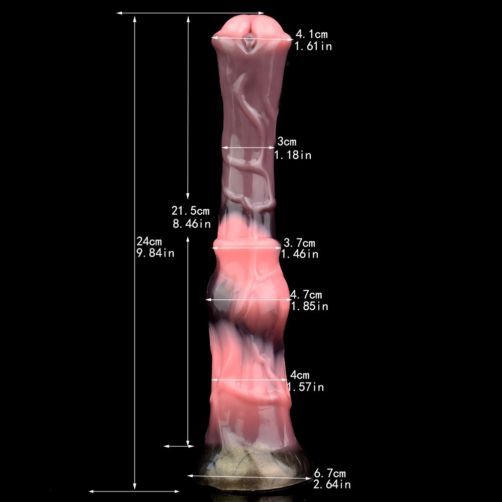 9.8" Long Thin Dildo Fantasy Monster Penis Suction Cup Silicone Cock Adult Toys