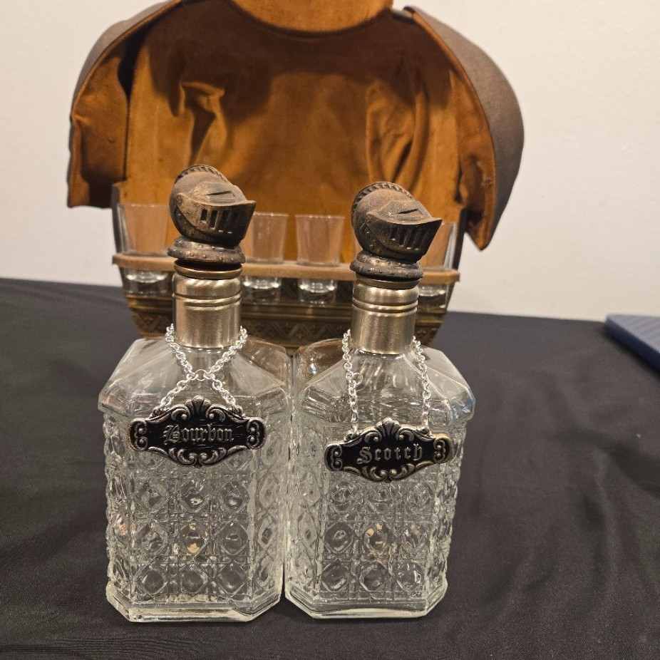 Mid Century Vintage Hidden Knight's Armor Bar