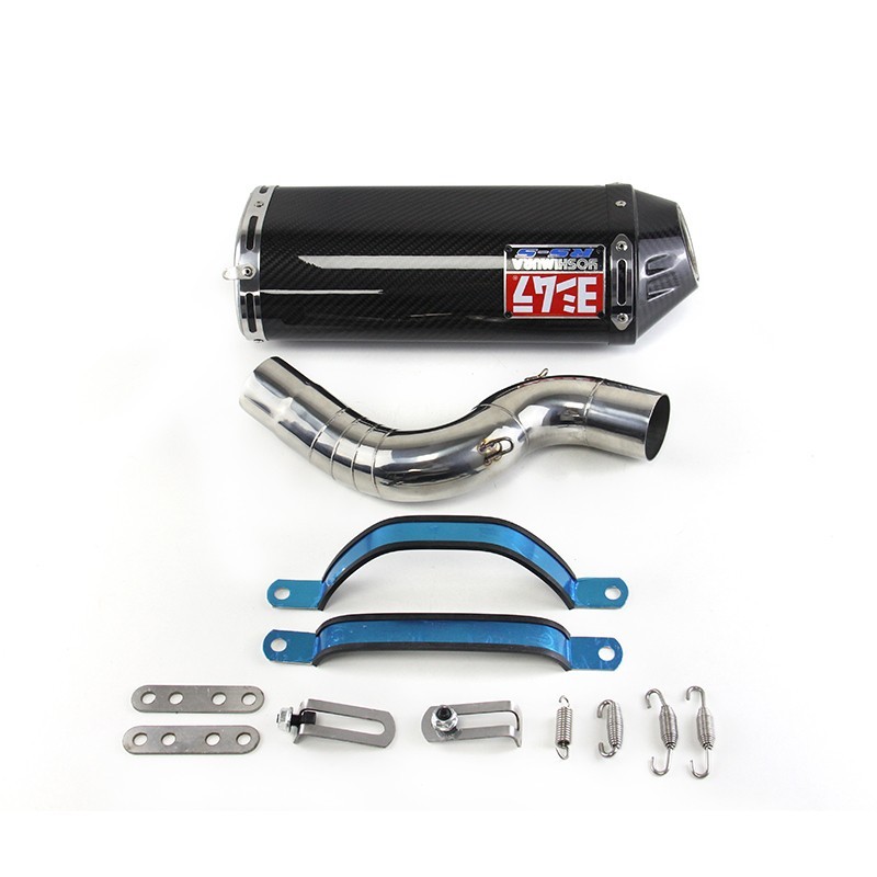 For Kawasaki Ninja ZX6R ZX636 2004-2008 Carbon Muffler Exhaust Link Pipe Slip on