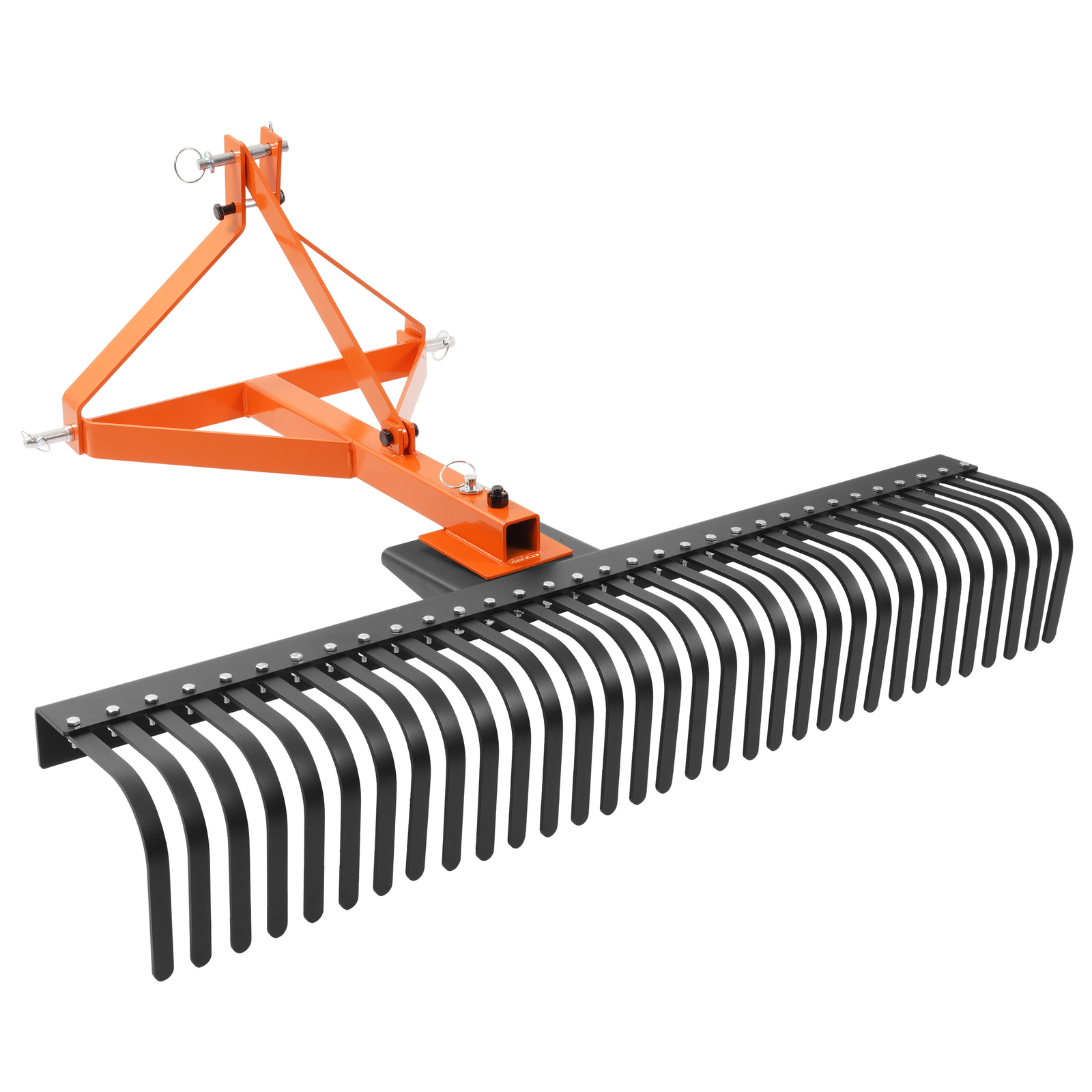 Garden Tool 60" 5 FT 3-Point Landscape Rock Rake For CAT 1 Tractor Grass Comb