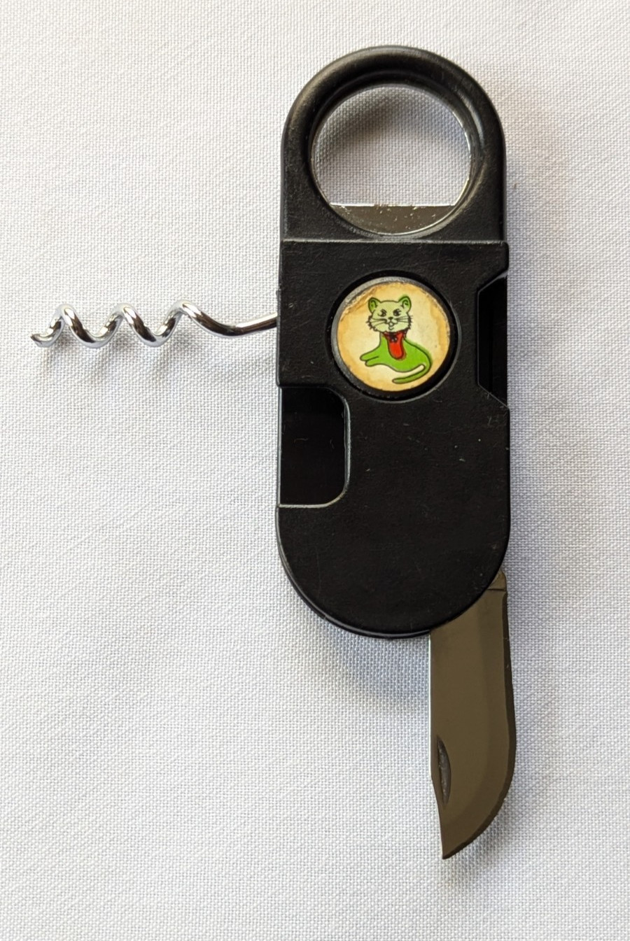 Great Smokey Mountains Advertisment Bar Multi Tool Corkscrew Opener Knife Cat