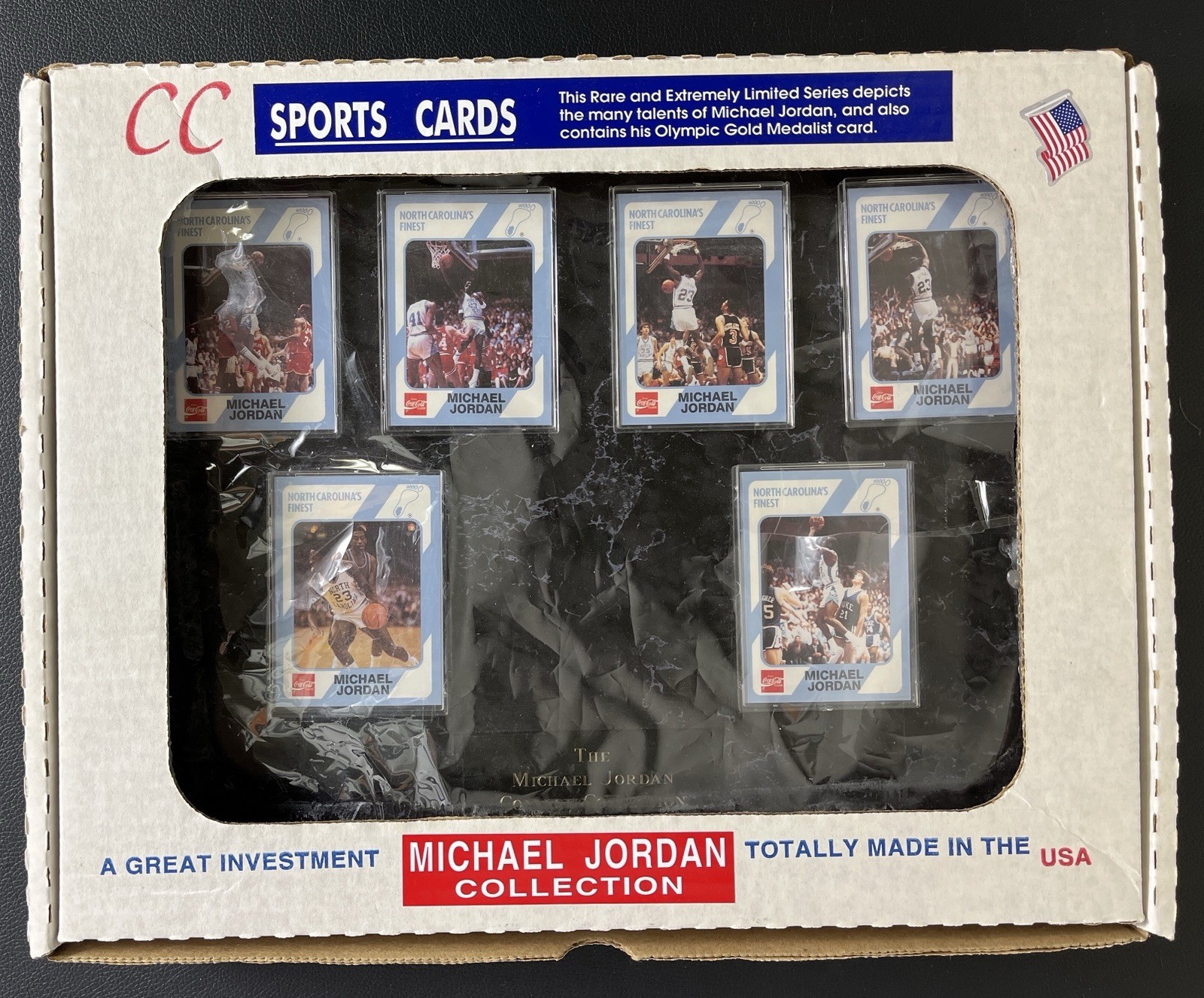 MICHAEL JORDAN COCA COLA NORTH CAROLINA PLAQUE RARE 1989 in box mint near mint
