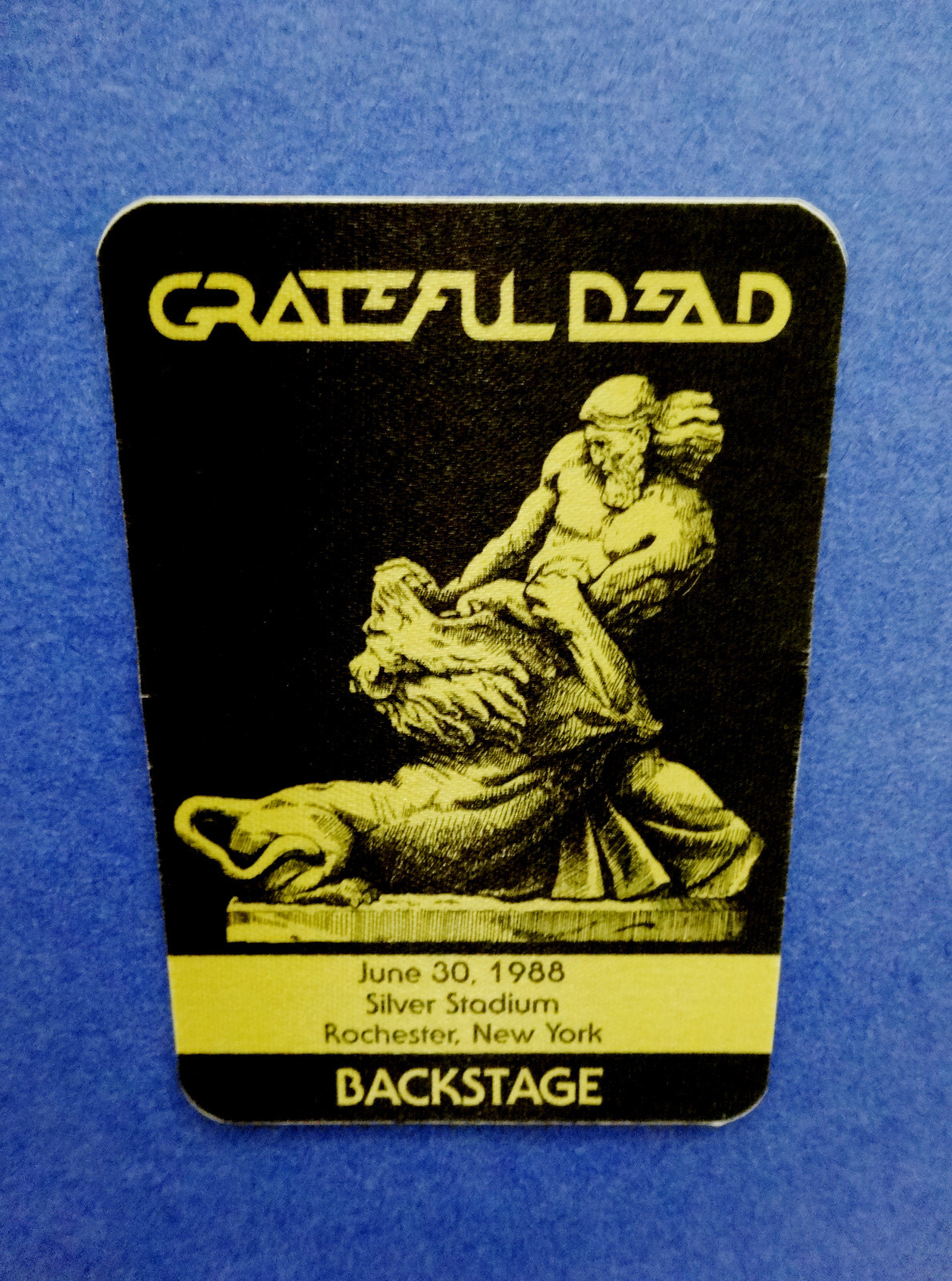 Grateful Dead Backstage Pass Rochester New York Silver 6/30/88 6/30/1988 Samson