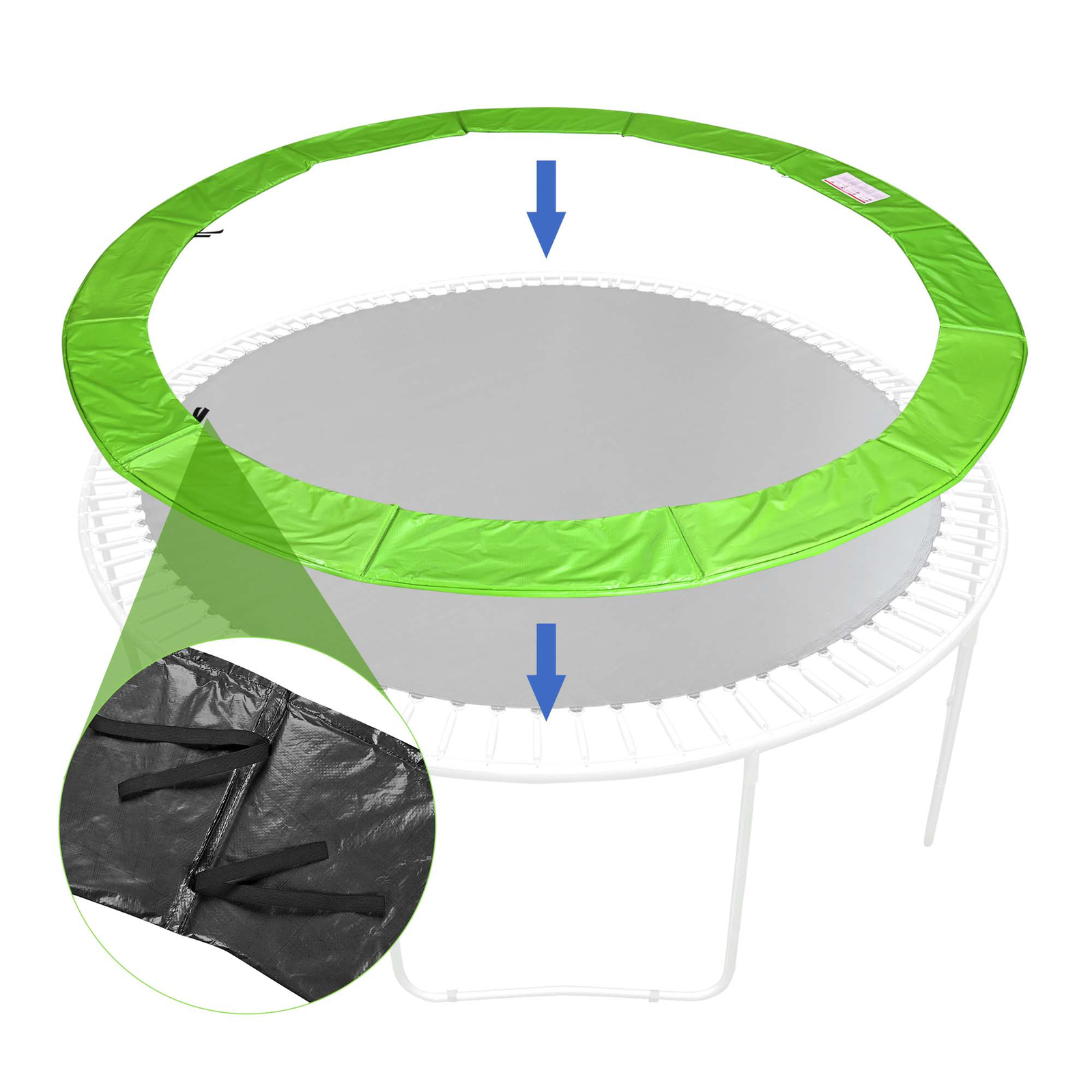 12 Ft Universal Replacement Round Trampoline Safety Pad PVC EPE Foam Protection