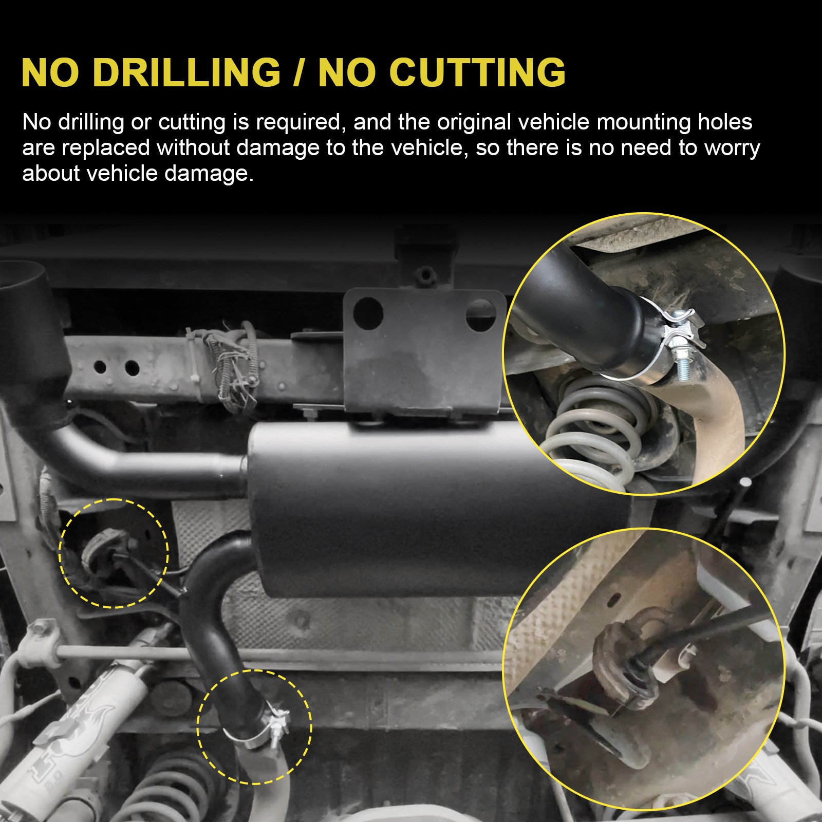 Exhaust Muffler System For 2007-2017 Jeep Wrangler JK 2/4Door Dual Axle Back