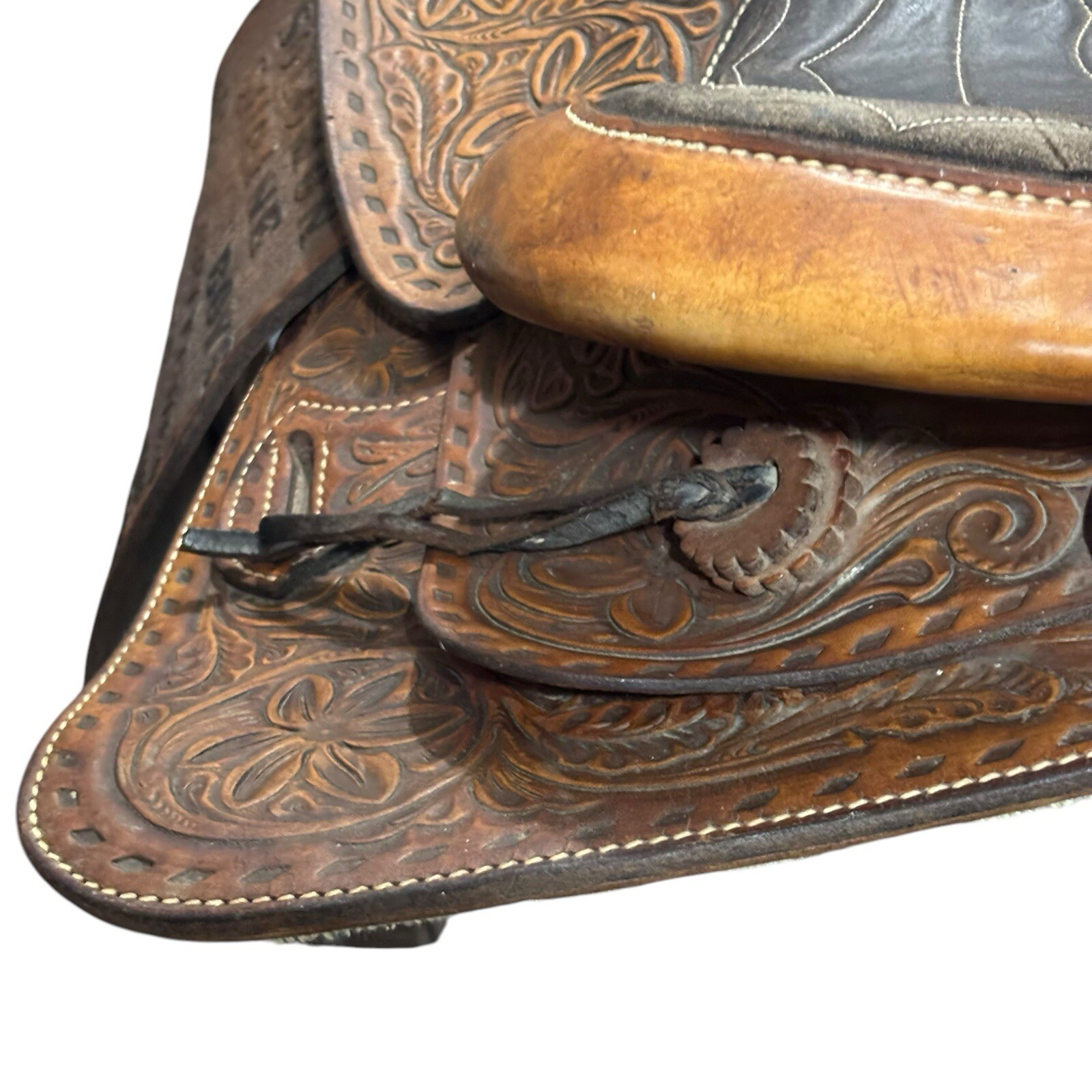 Antique Rider Buford Barrel Saddle 14” Western Rodeo Oil Kansas KS