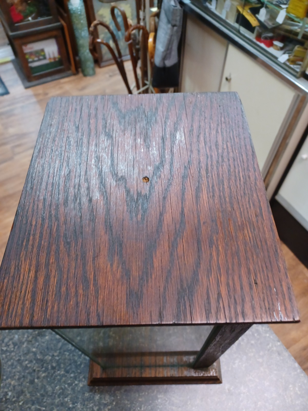 Antique Wood Display Case Canisteo NY Pharmacy 16" x 10" x 9"