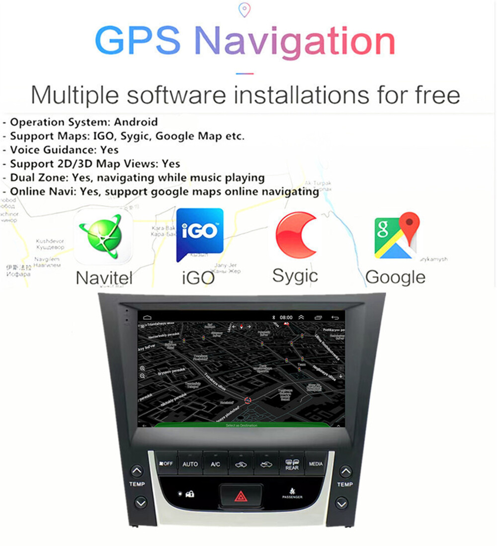 9" Stereo Radio GPS Wifi FM For Lexus GS GS300 GS350 GS430 GS450 GS460 2005-2011