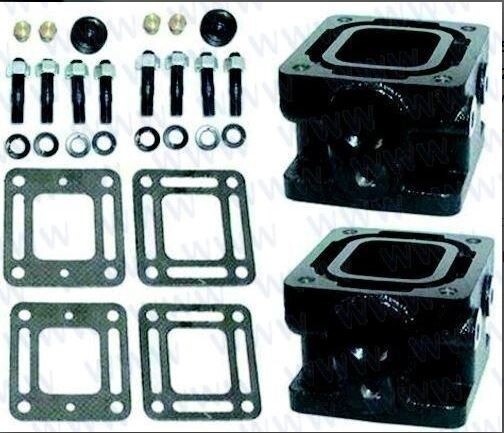 MerCruiser 3 inch Exhaust manifold Riser spacer kit 5.7 7.4 350 5.0 93320a13 3"