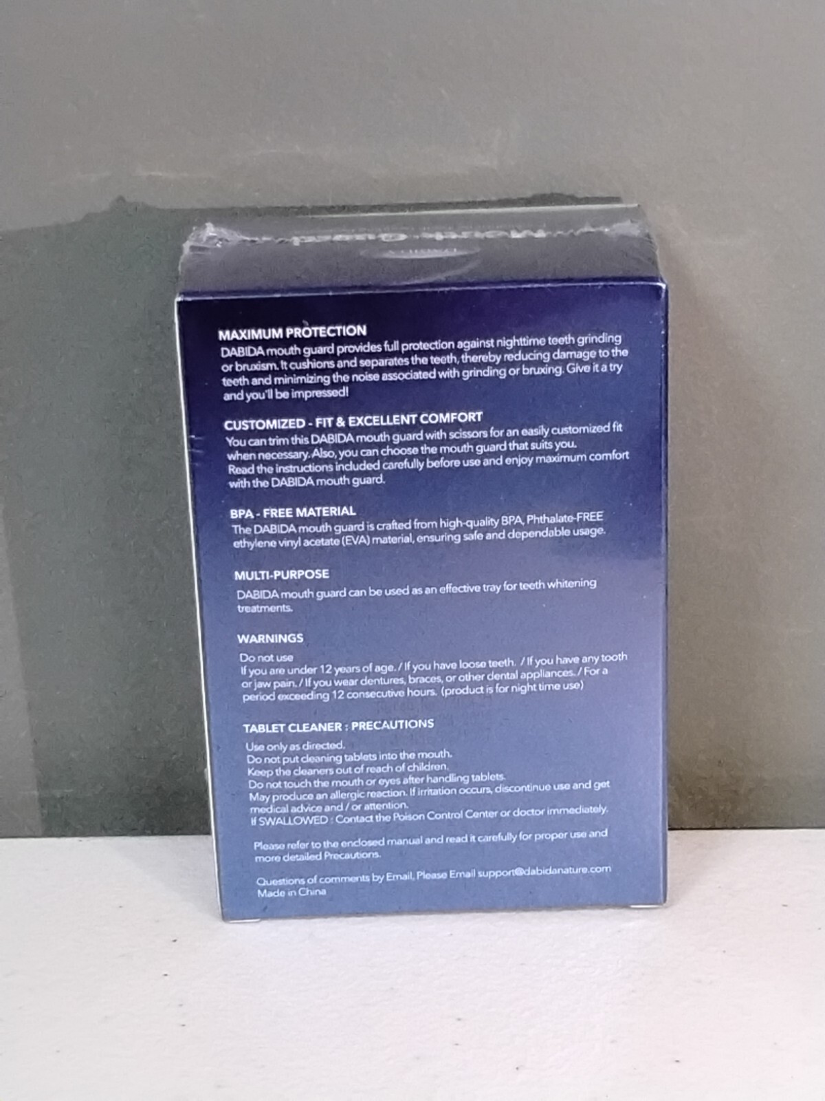 SEALED! 4 PACK DABIDA MOUTH GUARD FOR GRINDING TEETH AT NIGHT, SLEEP MOUTH GUARD