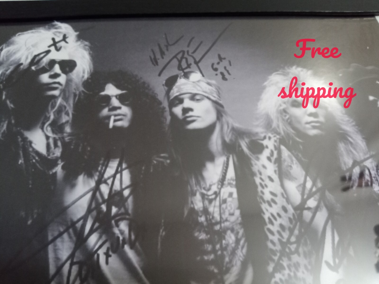 Framed Guns N' Roses band SIGNED reprint 8x10 Photo Autographed Free Shipping