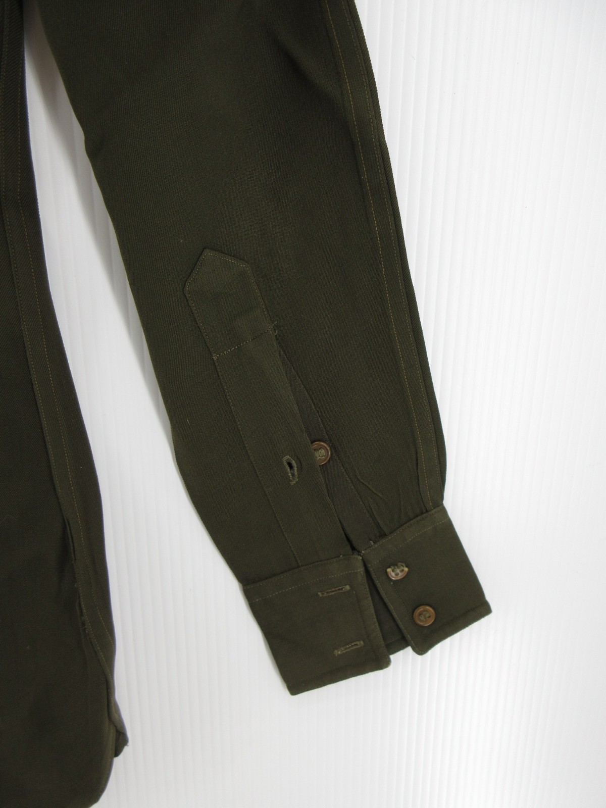 VTG WWII US Army Shirt Small Green Air Force USAAF Uniform Military Wool 1940s *