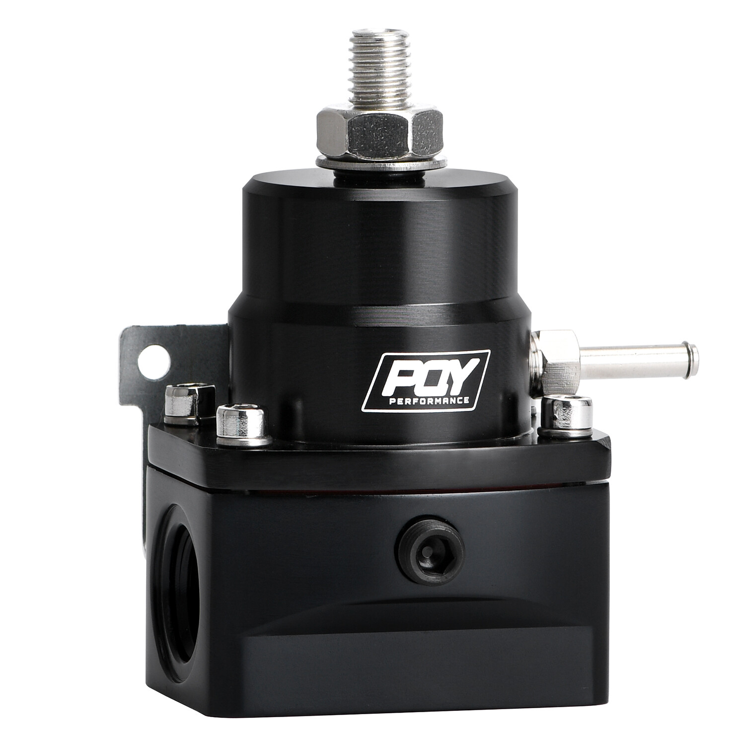 Black Adjustable Efi Fuel Pressure Regulator Bypass Gauge AN6 Feed & AN6 Return