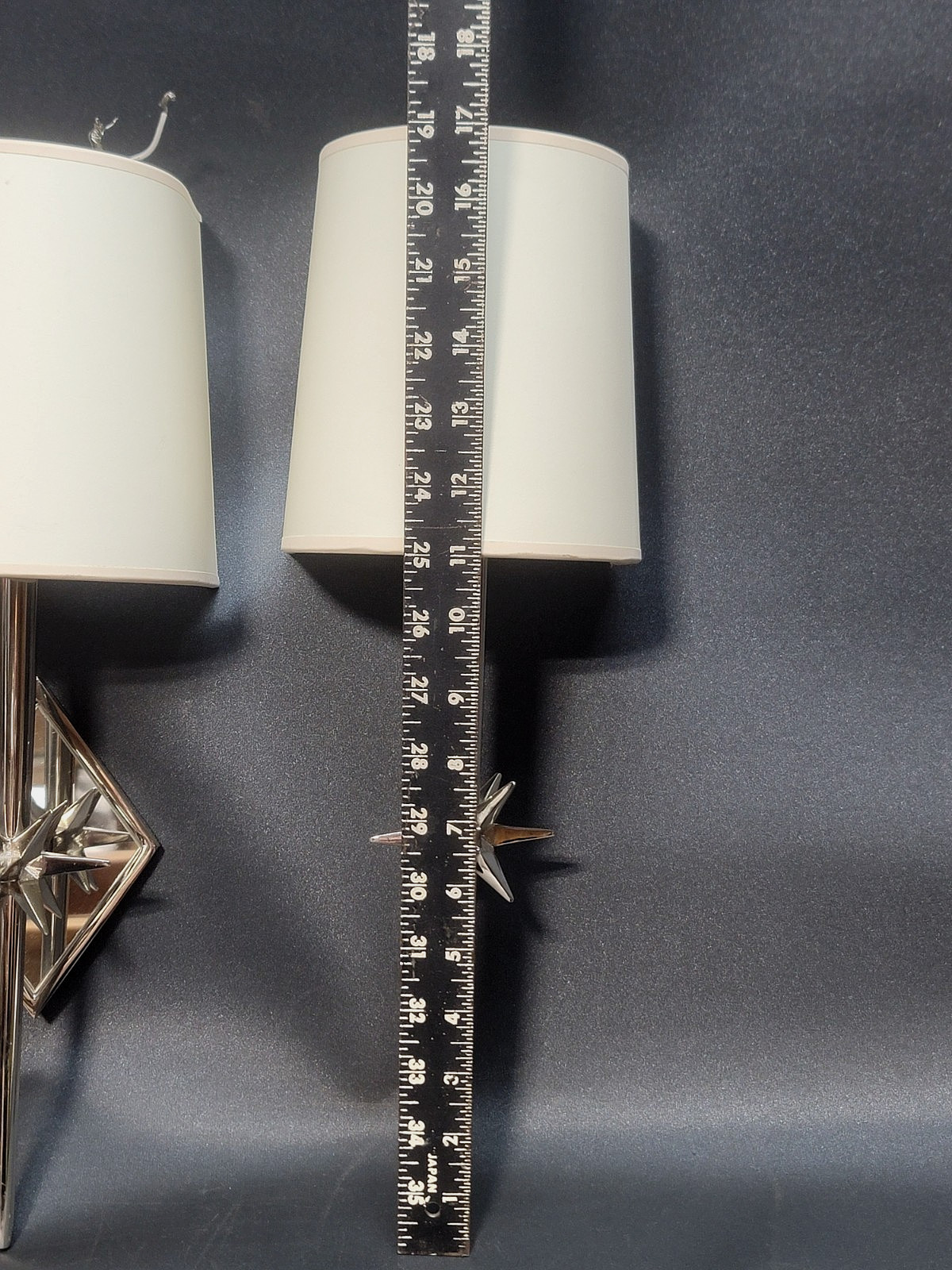 Pair of Visual Comfort Signature Etoile Wall Sconces Polished Nickel Finish 17"