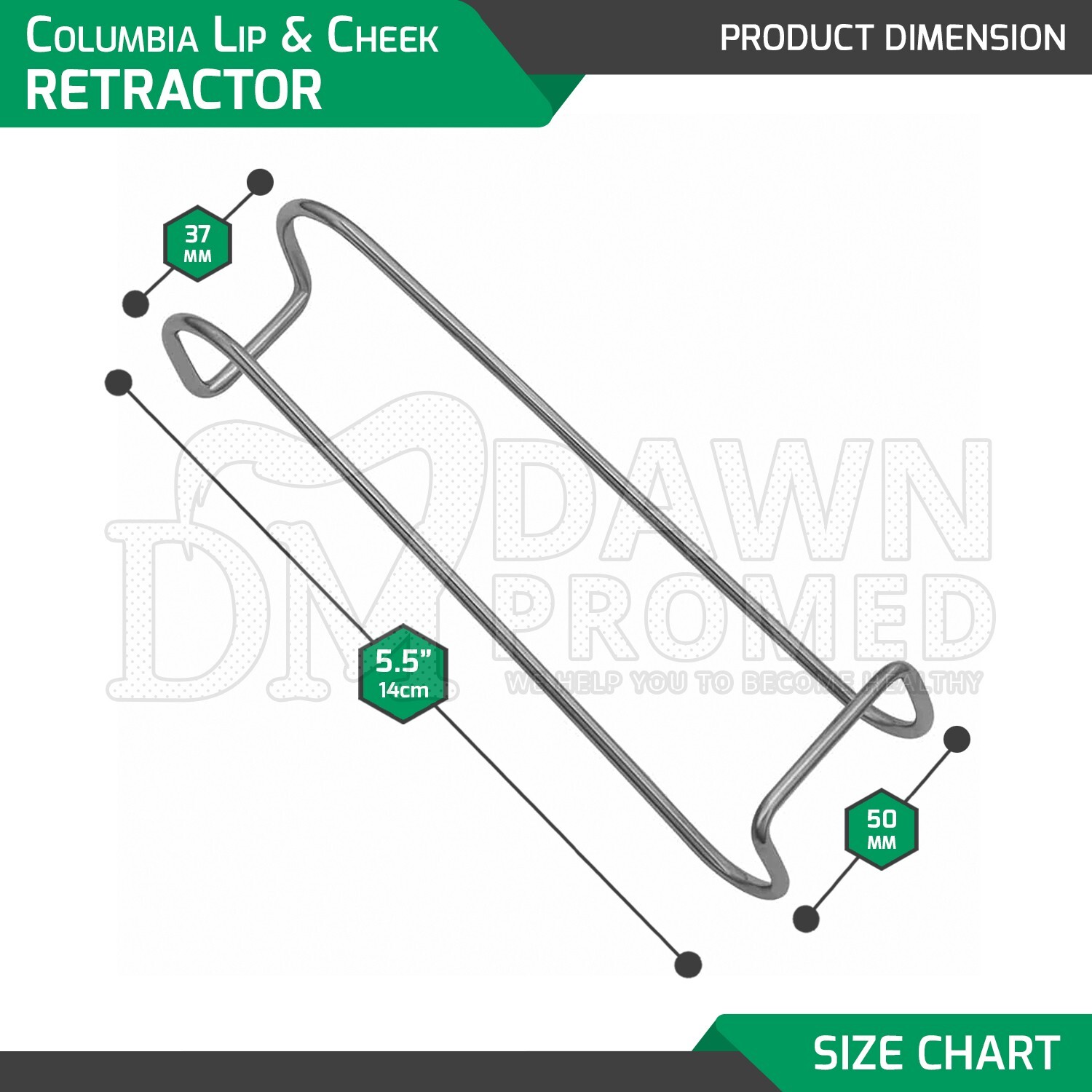 2 Pcs Columbia Lip & Cheek Retractor 5.5" Dental Mouth Opener Orthodontic Inst