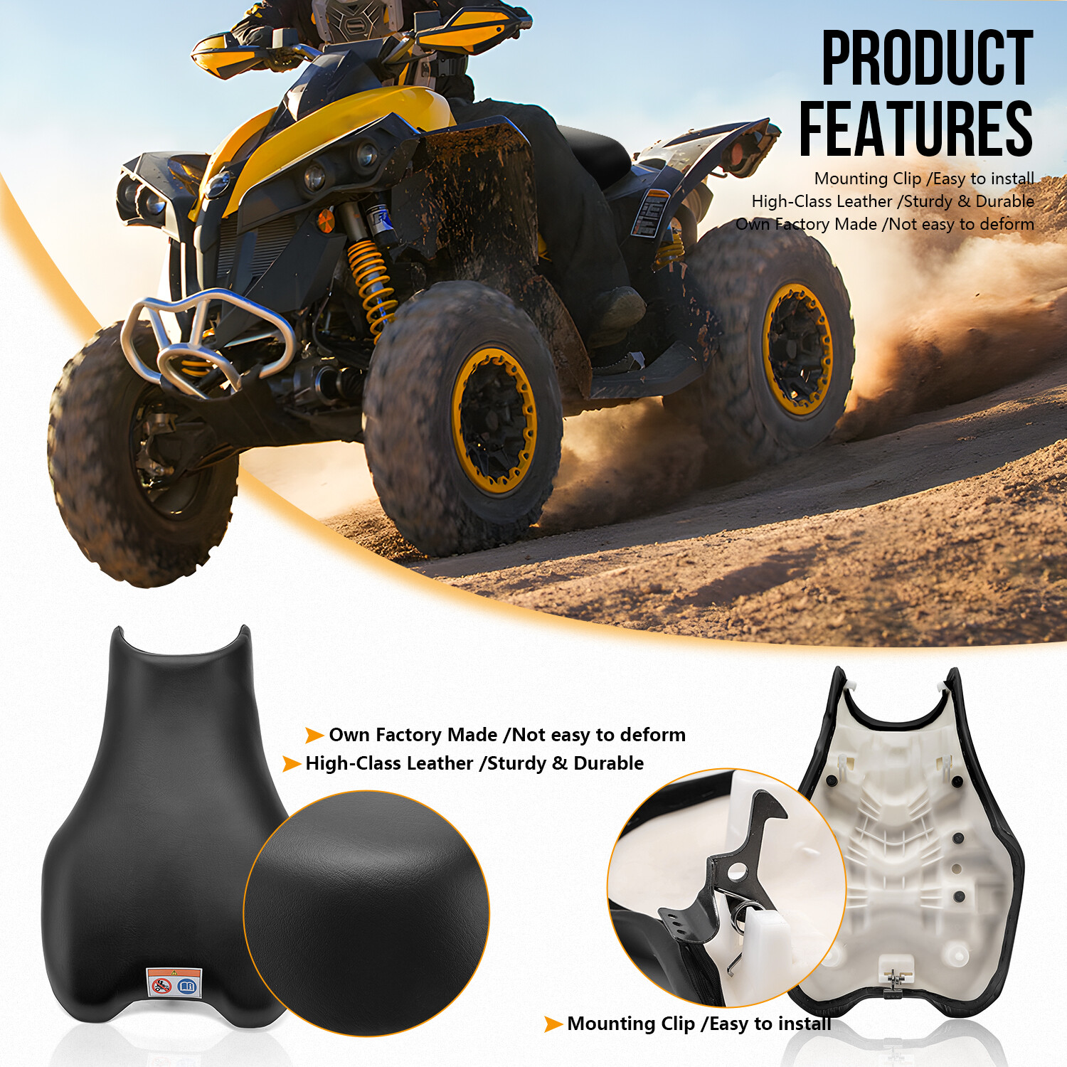 Complete Seat For Honda Rincon 650 TRX650FA TRX650FGA 4x4 2003 2004 2005 Black