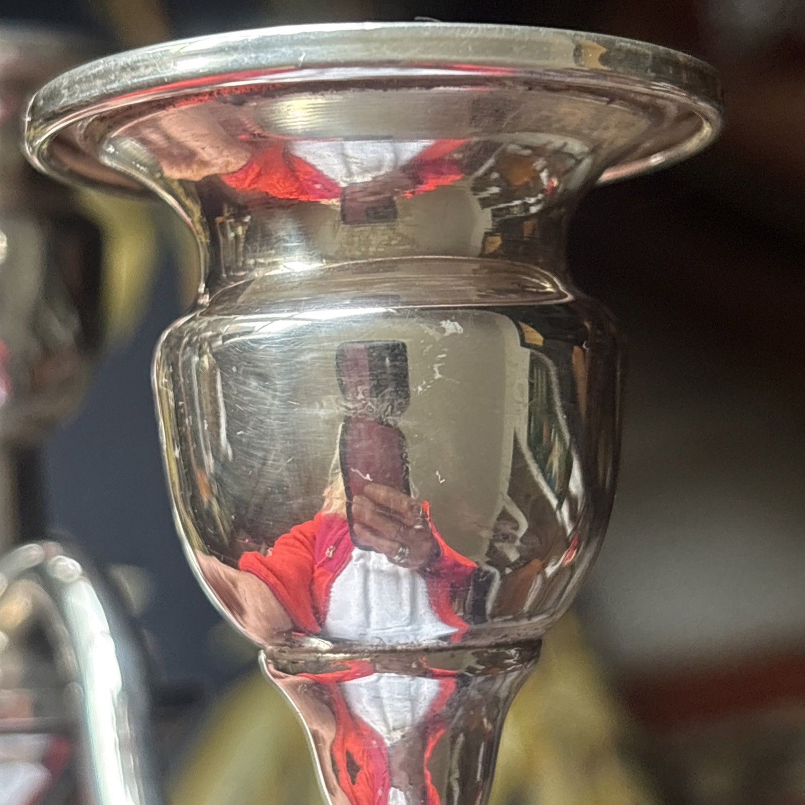 Mueck-Carey Sterling Candle Holder With 3 Arm Epergne Candelabra Insert.