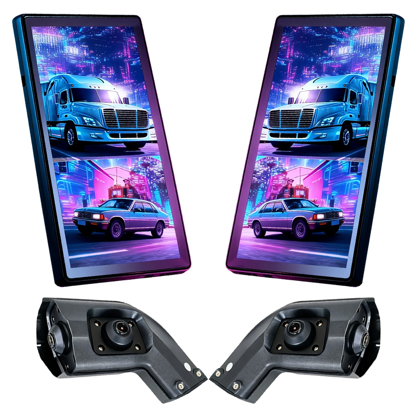 10.36" Monitor R L Side Electronic Rear View Mirror Camera trucks/trailers/buses