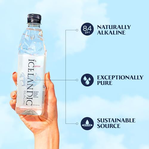 Icelandic Glacial Natural Spring Alkaline Water 16.9 Fl Oz Pack of 24