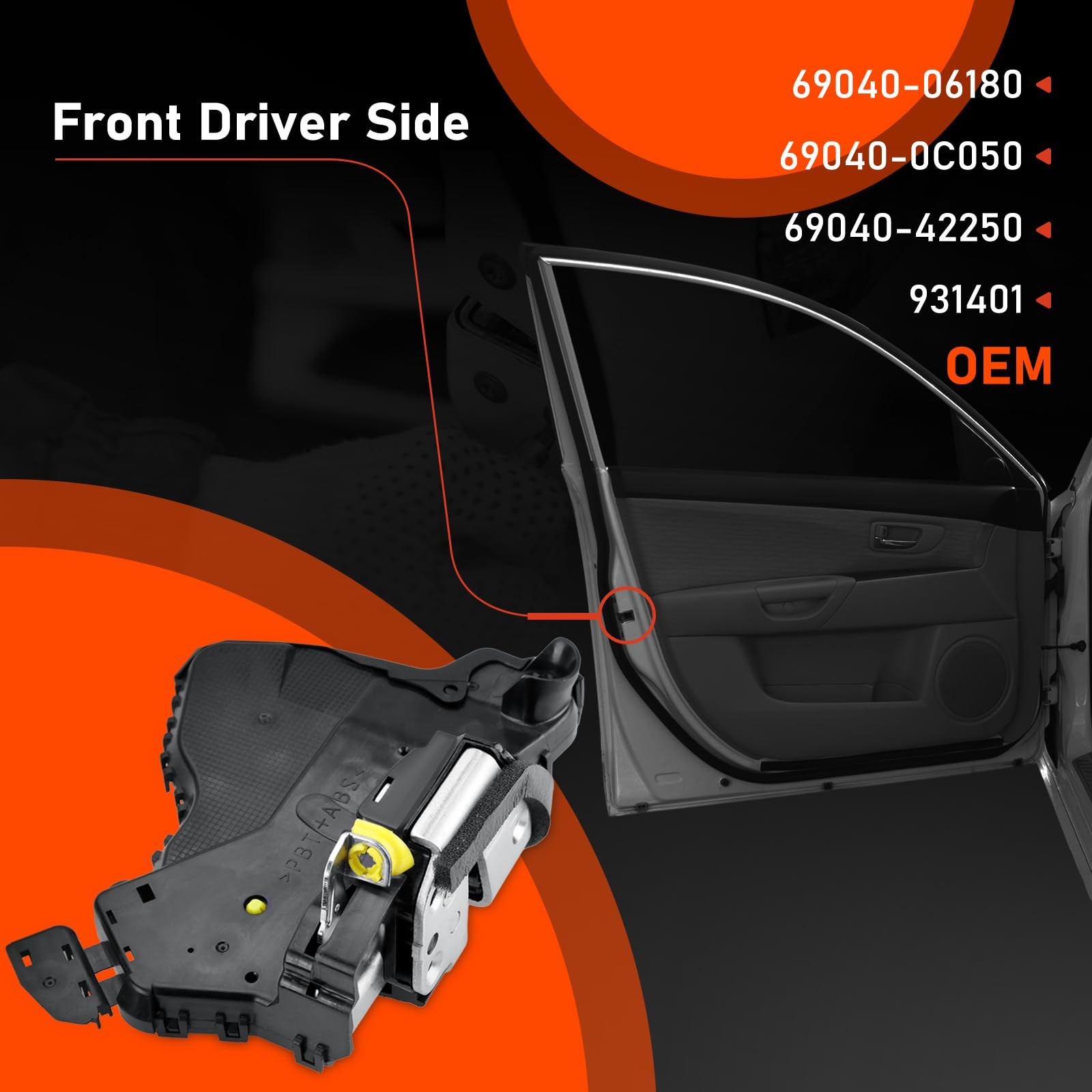Door Lock Actuator,Front Left Driver Side Latch Assembly