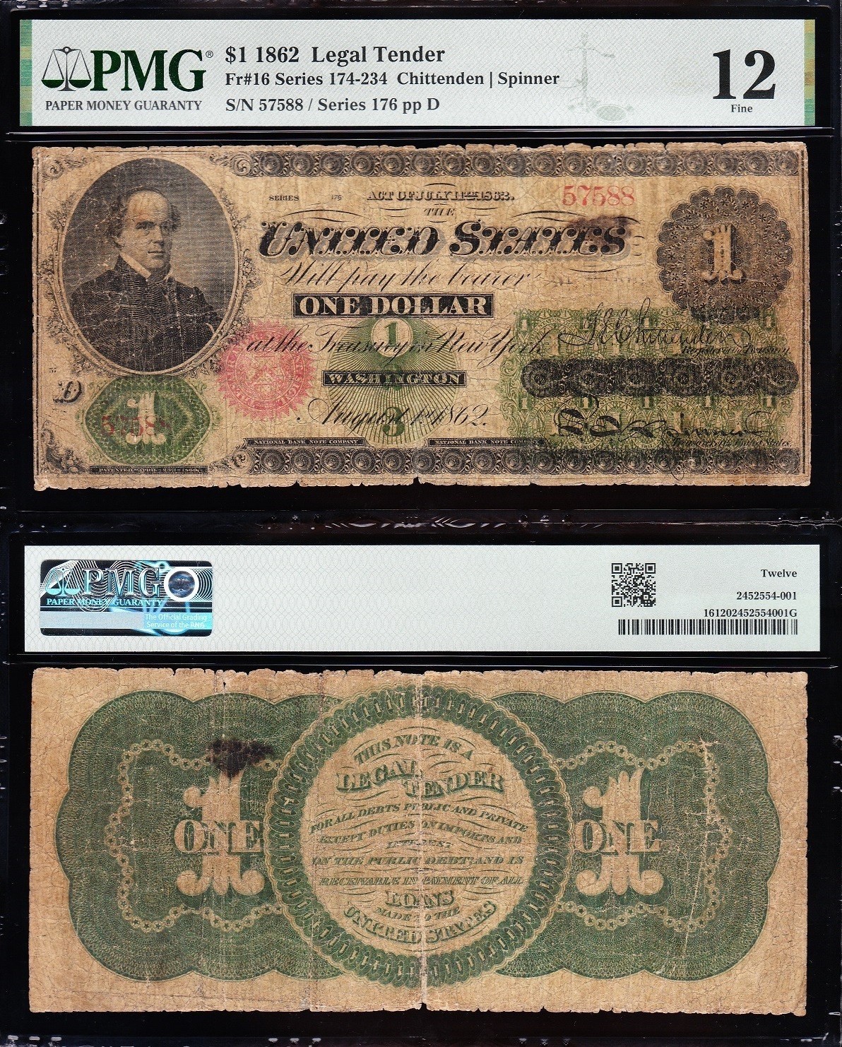 1862 $5 ***RARE Fr 61a Series 2*** One of the First Printed!!! *Civil War Era*
