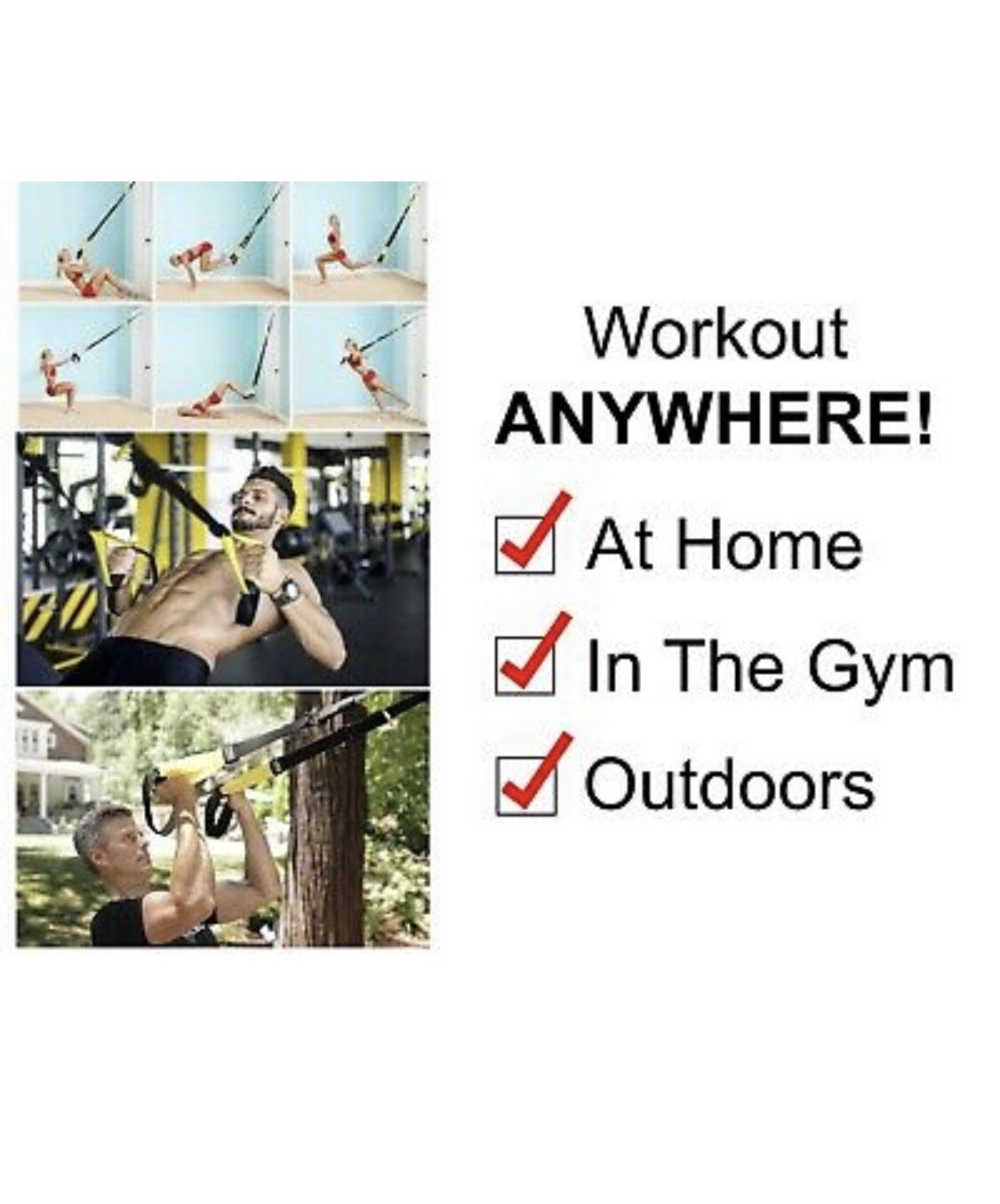 (P3) Pro suspension straps, bodyweight training straps, indoor/outdoor training