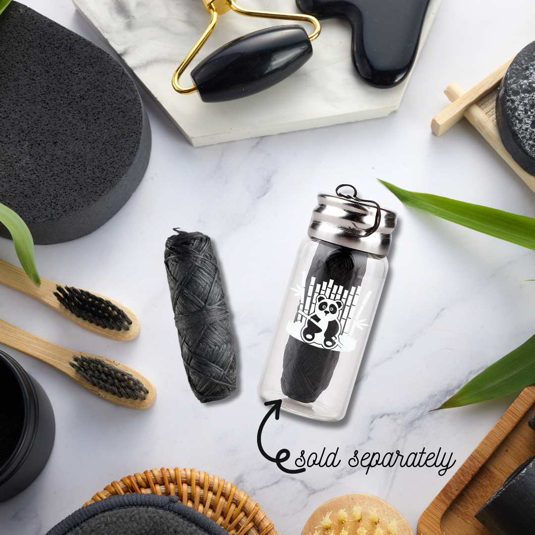 BOONBOO Dental Floss Refill, Bamboo Charcoal Woven Thread, 8 Heads , Mint