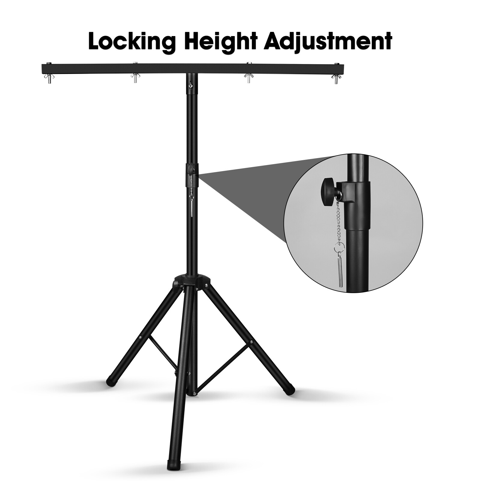 LED Par Light Tripod Stand &T-Bar Adjustable Stage Lighting DJ Disco Light Stand
