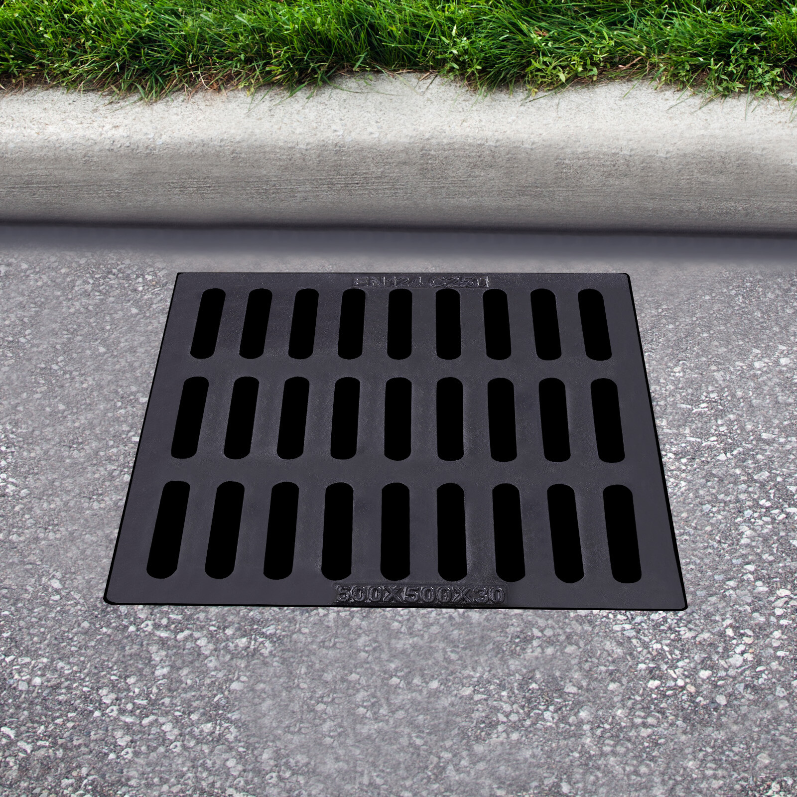 Cast Iron Sewer Grate Strainers Drain Catch Basin Cover Trench Drainage Outdoor