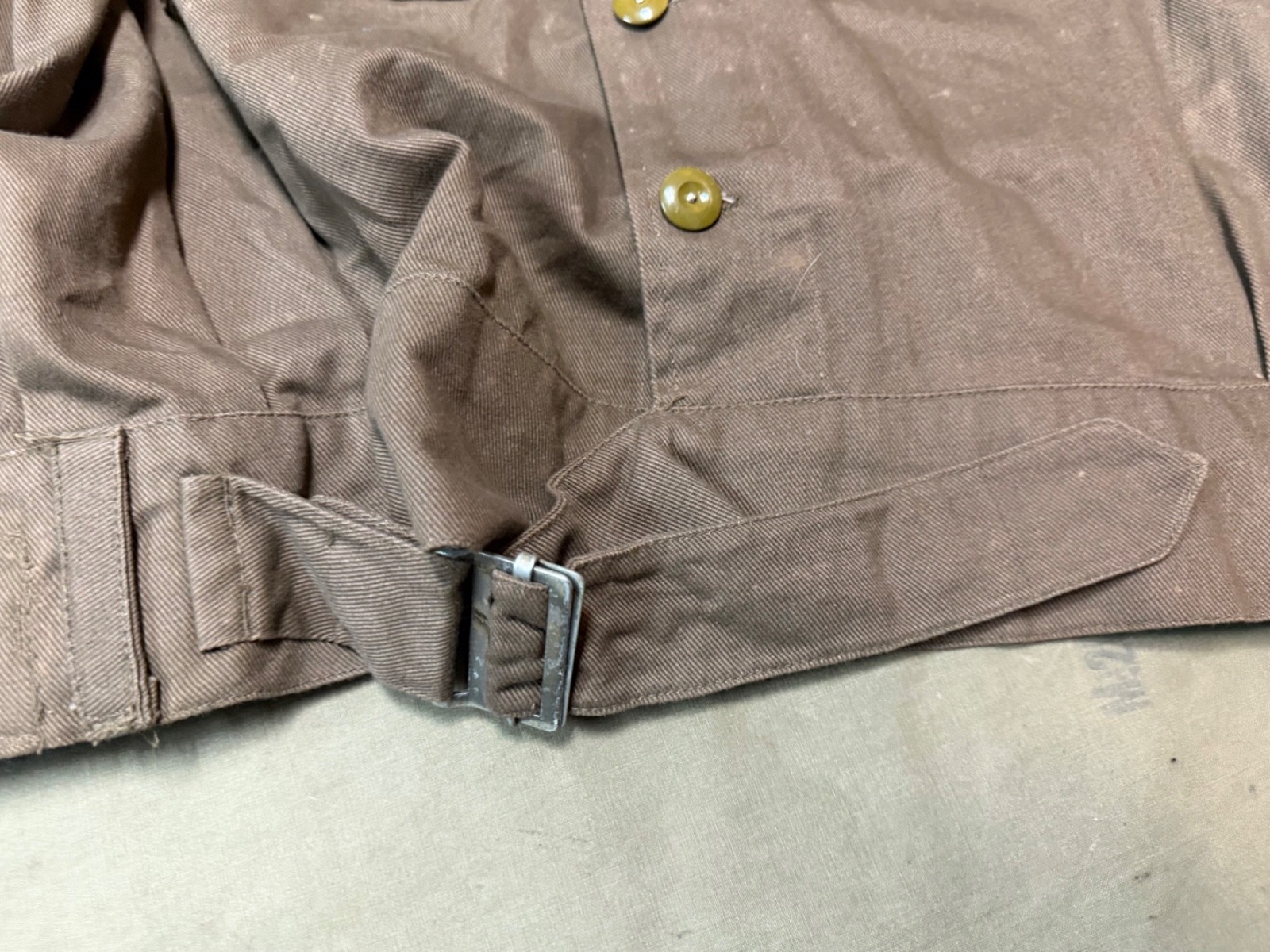 WWII BRITISH ARMY P1937 P37 SUMMER DENIM BATTLEDRESS FIELD JACKET-SIZE 2XL LONG