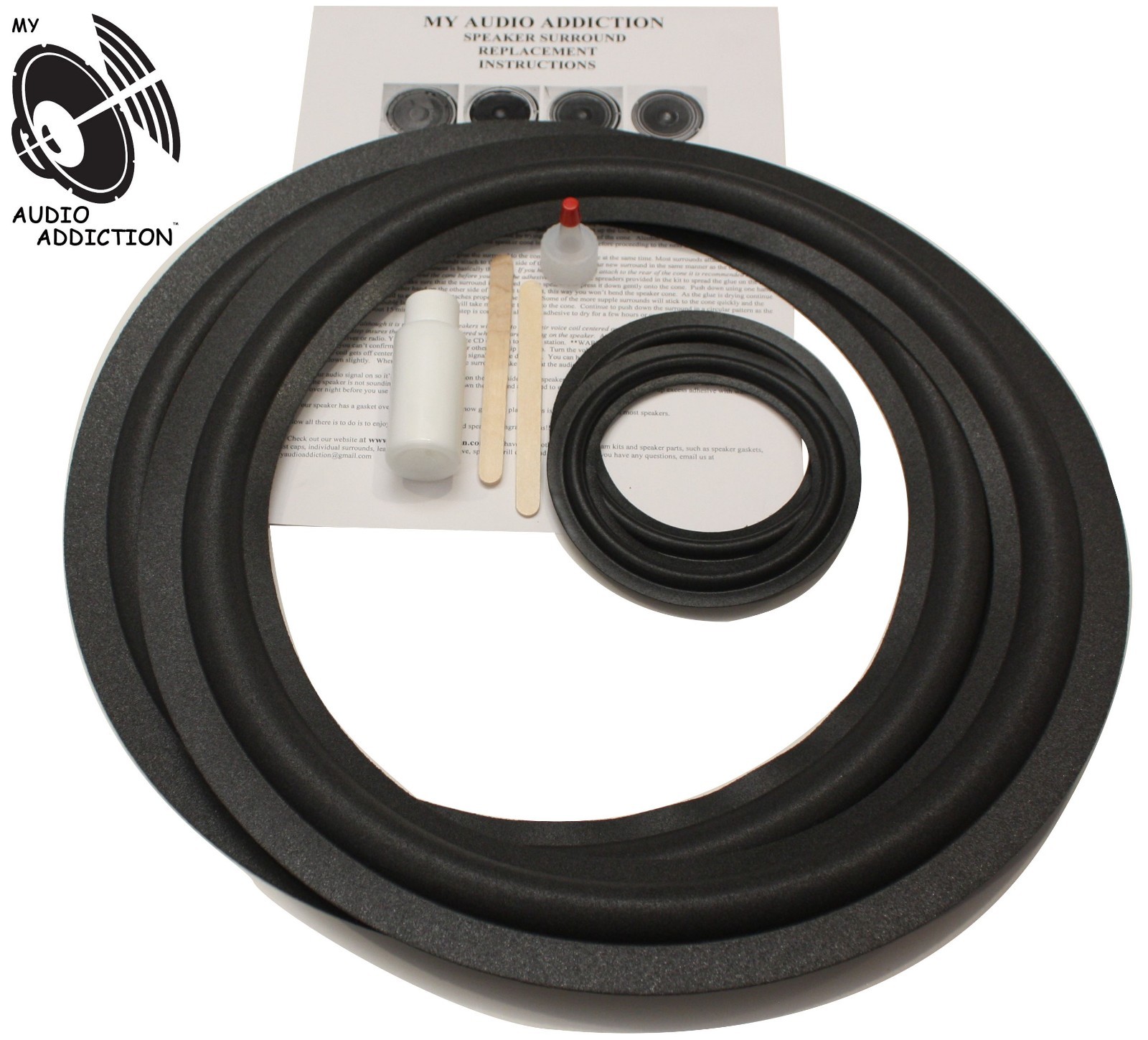 Speaker Repair Kit for Realistic Mach 2 15" with 5" Mid range Surrounds Mach II