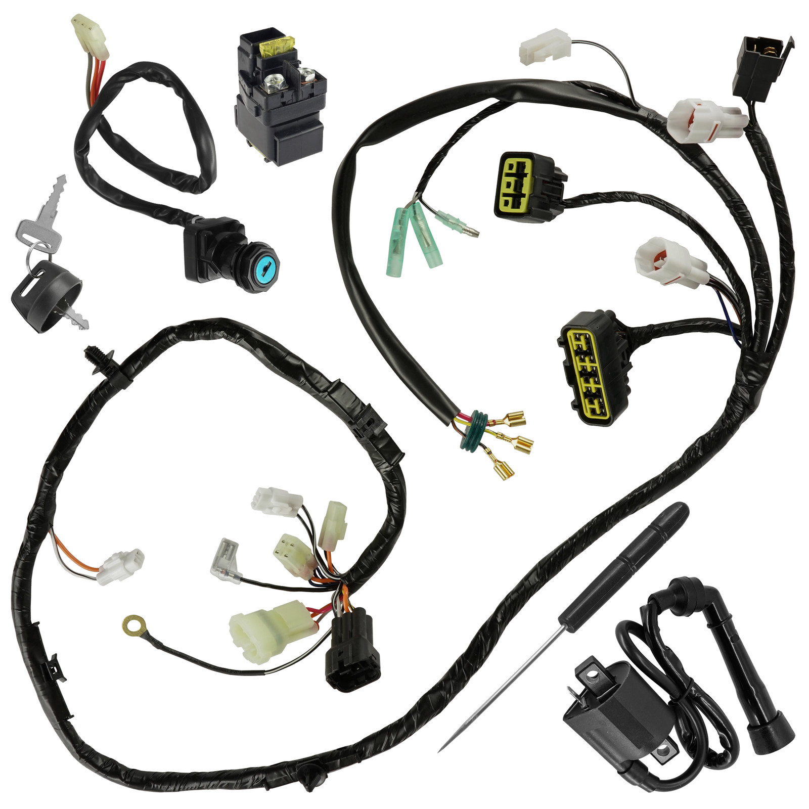 Wiring Harness Switch Key Coil Starter Relay for Suzuki QuadSport LT-Z400 2004
