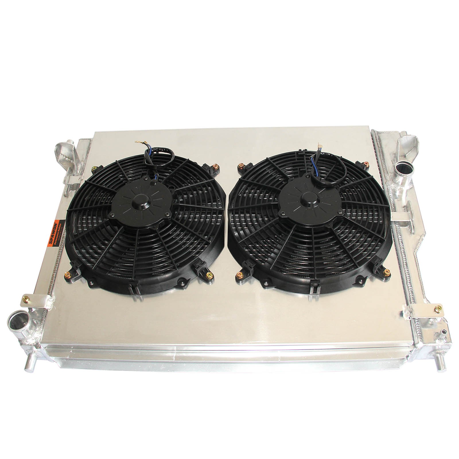 SPAWON Radiator For Ford Mustang Shelby GT 07-14 Aluminum + Fan Shroud 3Row MT