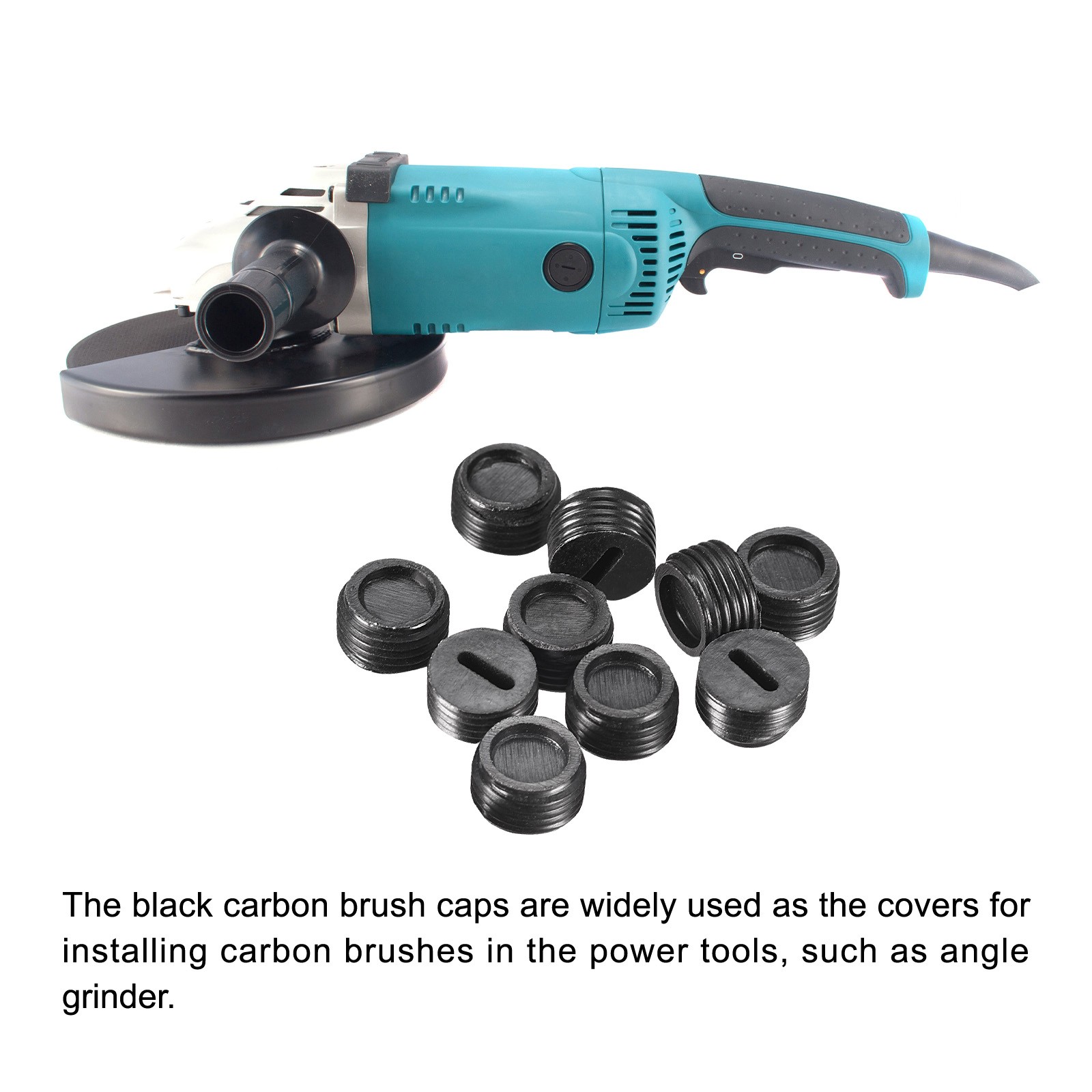 2 Pcs Carbon Brushes Holder Caps Plastic Cover Caps 16mm OD