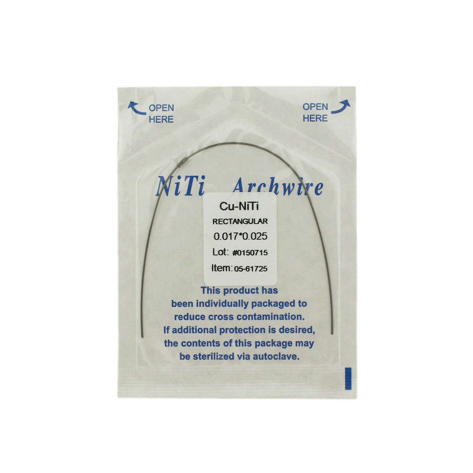 Dental Orthodontic Cu NiTi Copper Nickel Titanium Arch Wire Rectangular Round