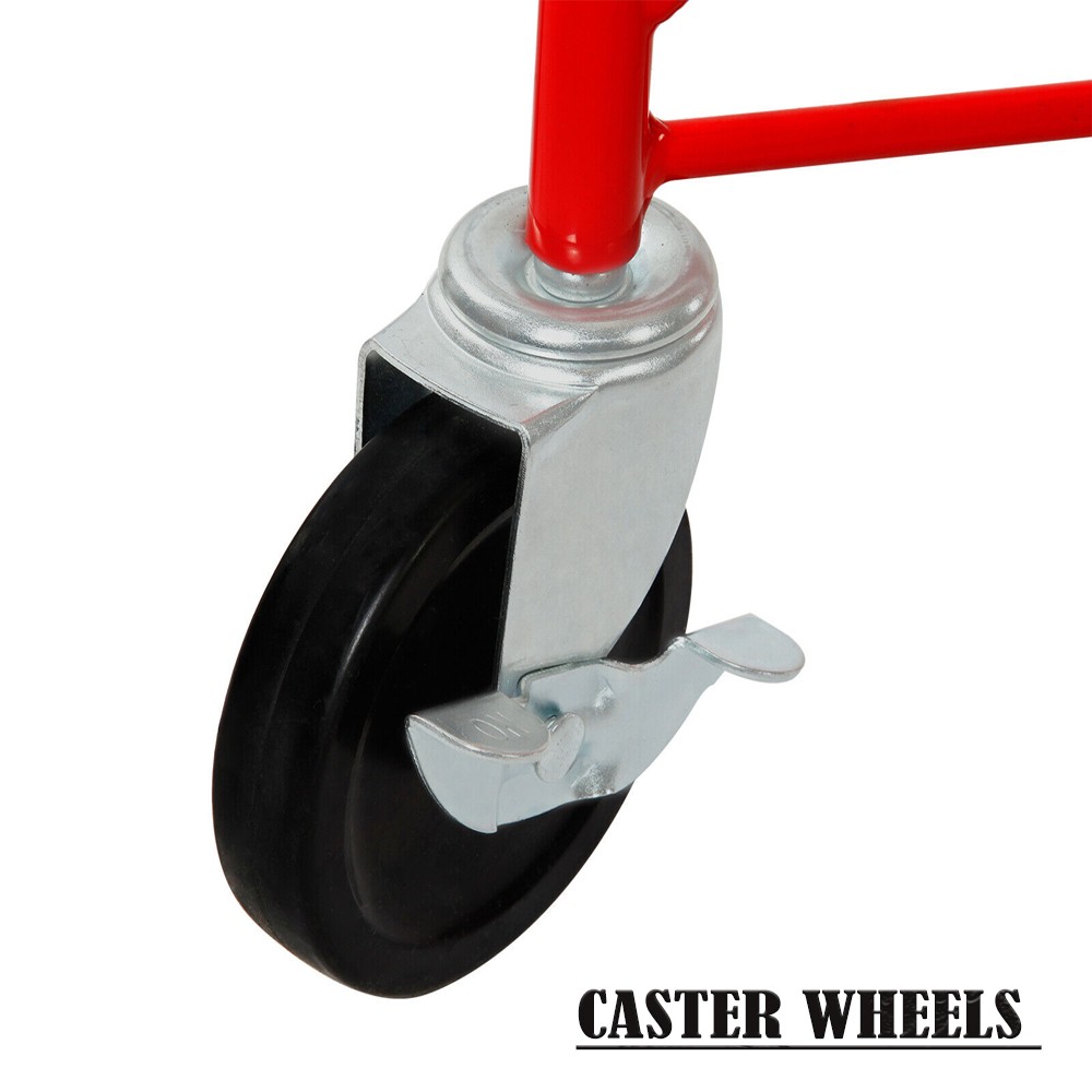 Drywall Rolling Lifter Panel Hoist Jack 11FT Plasterboard Jack Carrier 150lbs