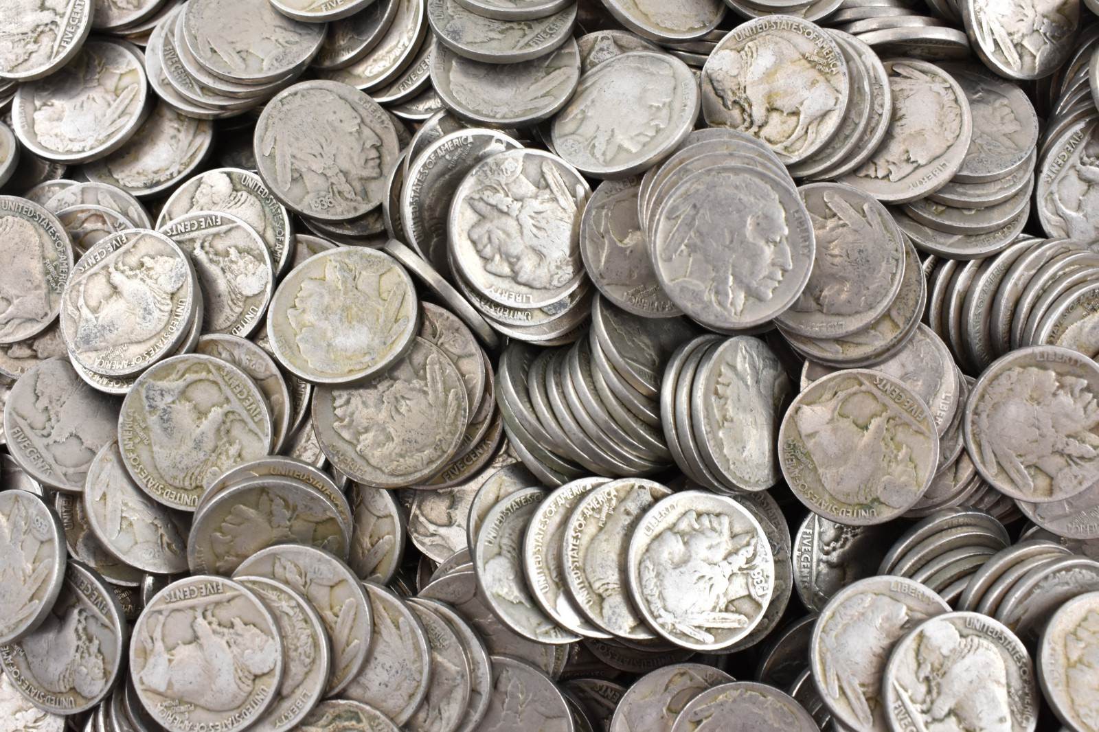 Roll 40 Mostly 1930's Some 1920's Full Date Buffalo Nickels