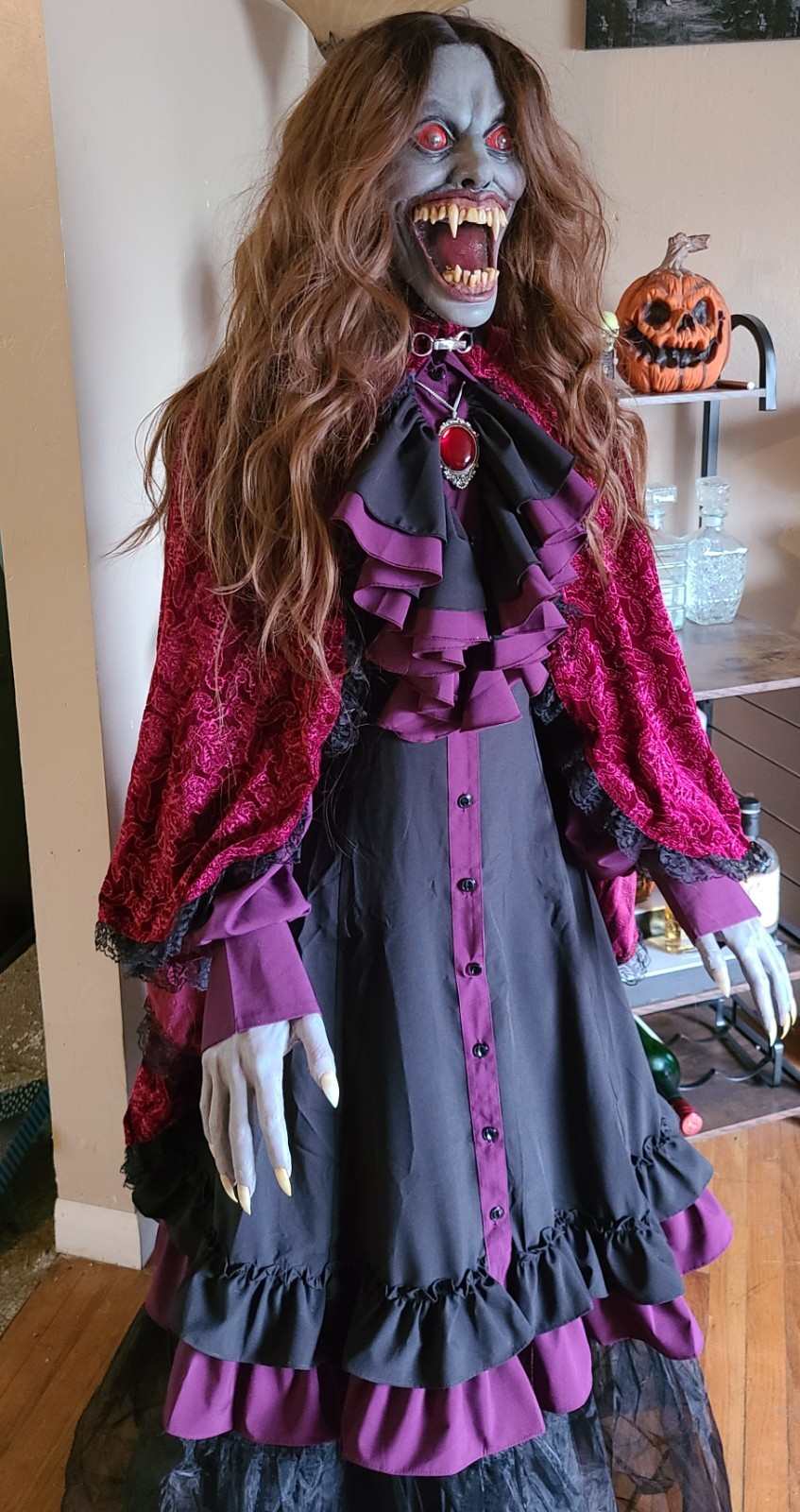 Life-Size Full Body Countess Dracula Female Vampire Prop - Halloween - Horror