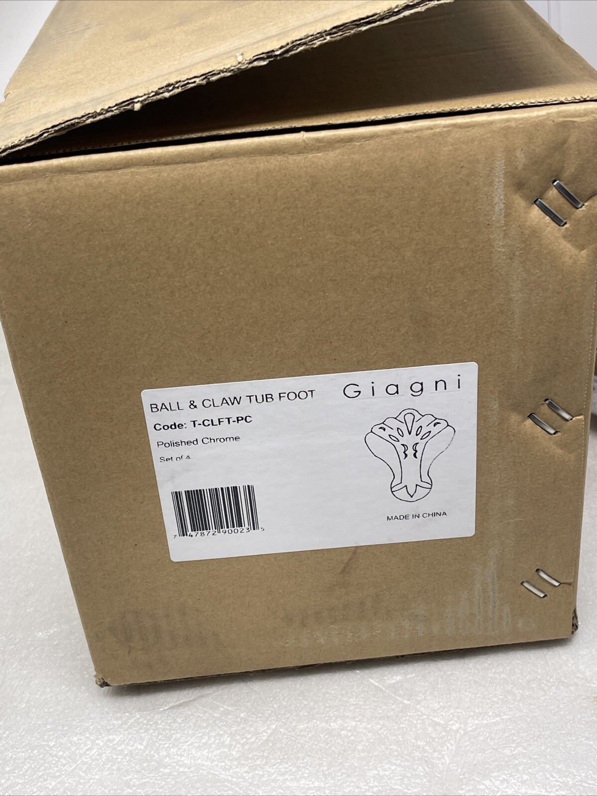 Giagni Ball And Claw Clawfoot Bathtub Tub Feet, Polished Chrome On Brass