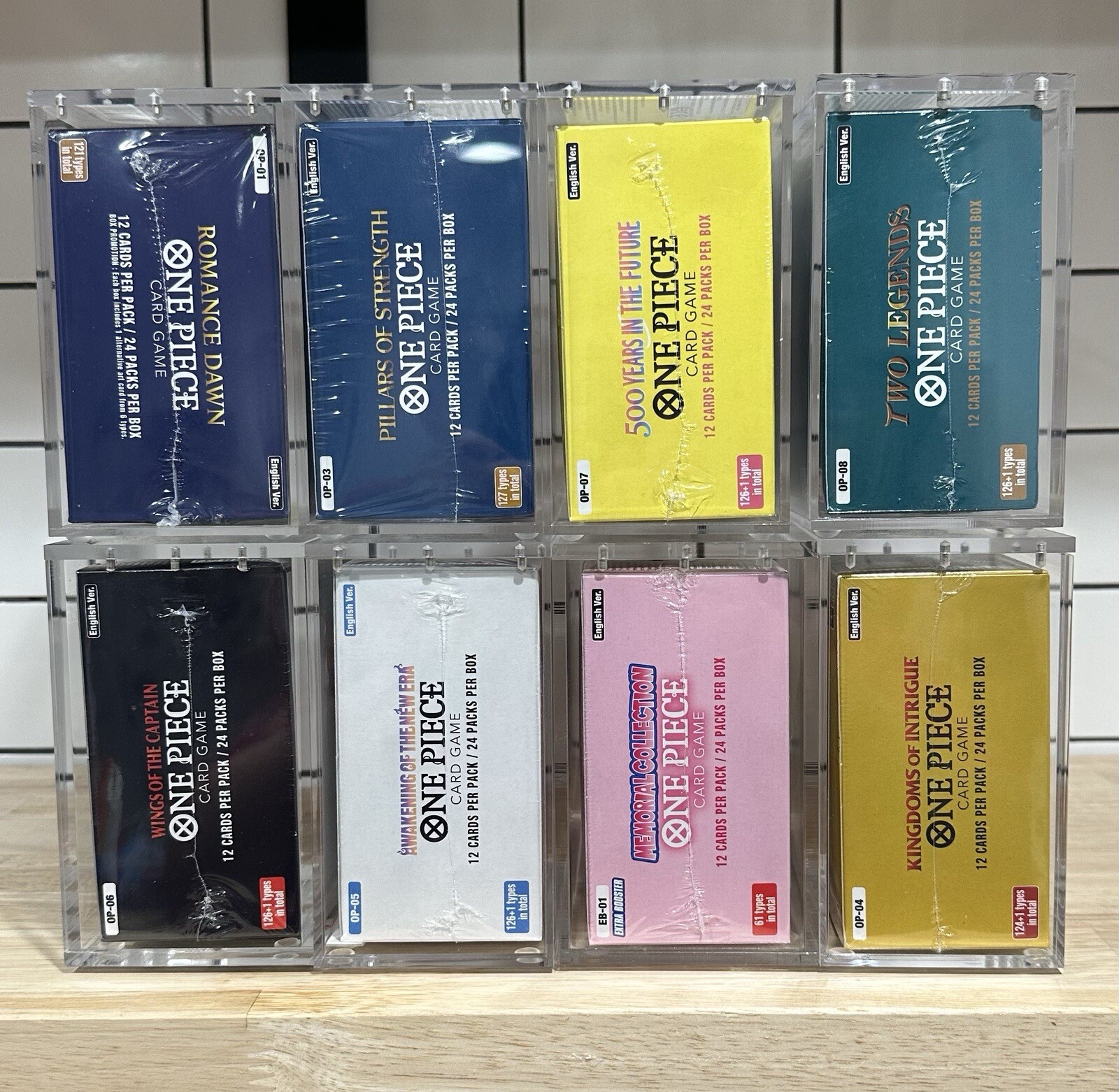 One Piece Booster Box Acrylic Case Magnetic Lid - UV Resistant - US seller