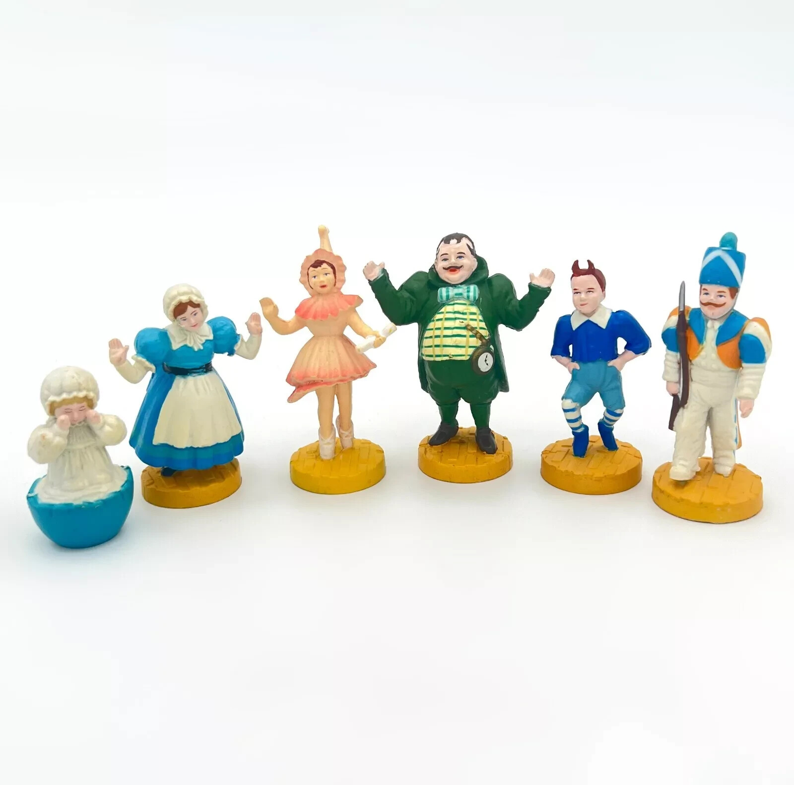 WIZARD of OZ vintage MUNCHKIN SET of  6 Loew's Ren FIGURES Turner Presents 1988