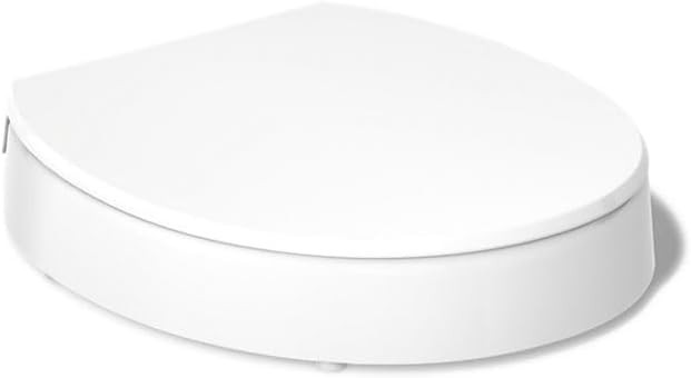 KOHLER Hyten 3" Elevated Toilet Seat Quiet Soft-Close Round Seat (White)