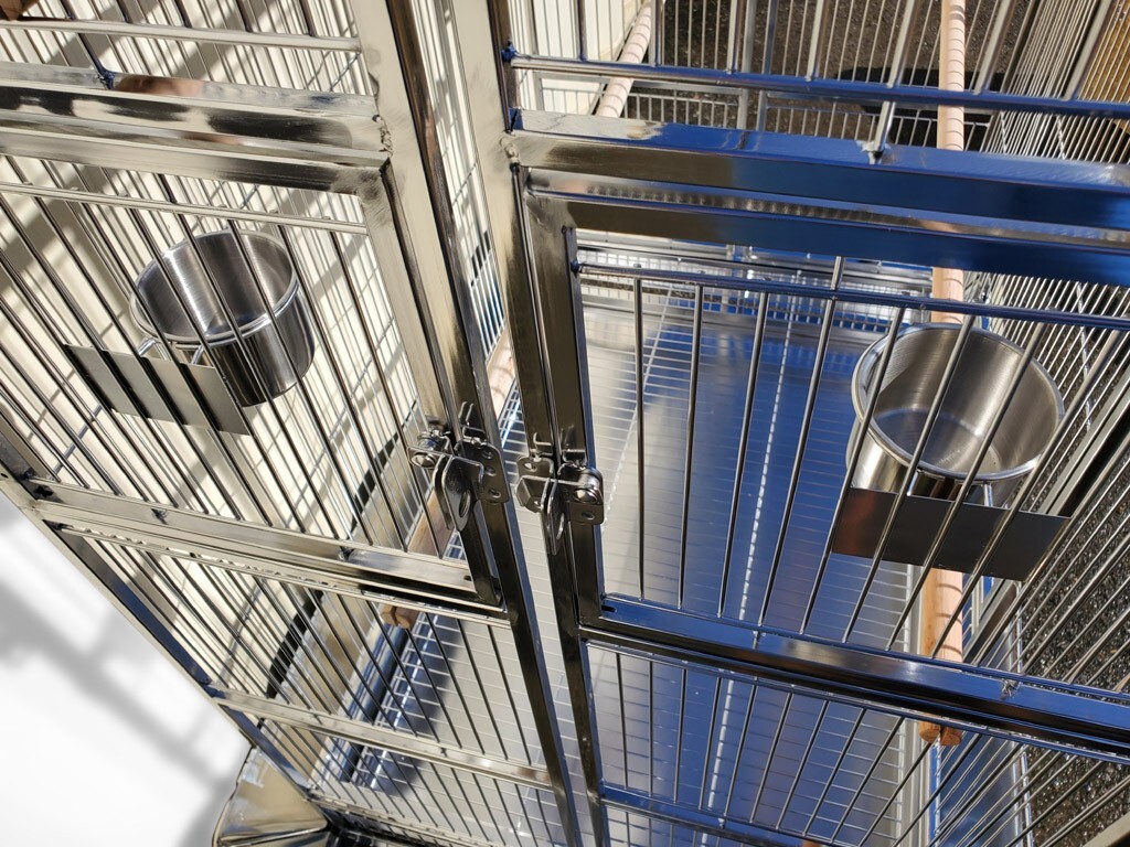 Large Indoor / Outdoor 50" x 36" x 76" Stainless Steel Bird / Amazon Parrot Cage