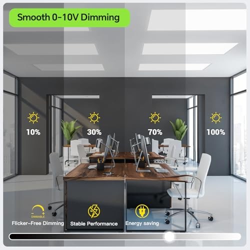 6 Pack 2x4 LED Flat Panel Light 50/40/35/30/25W 6500lm Adjustable, 2x4FT 6PACK